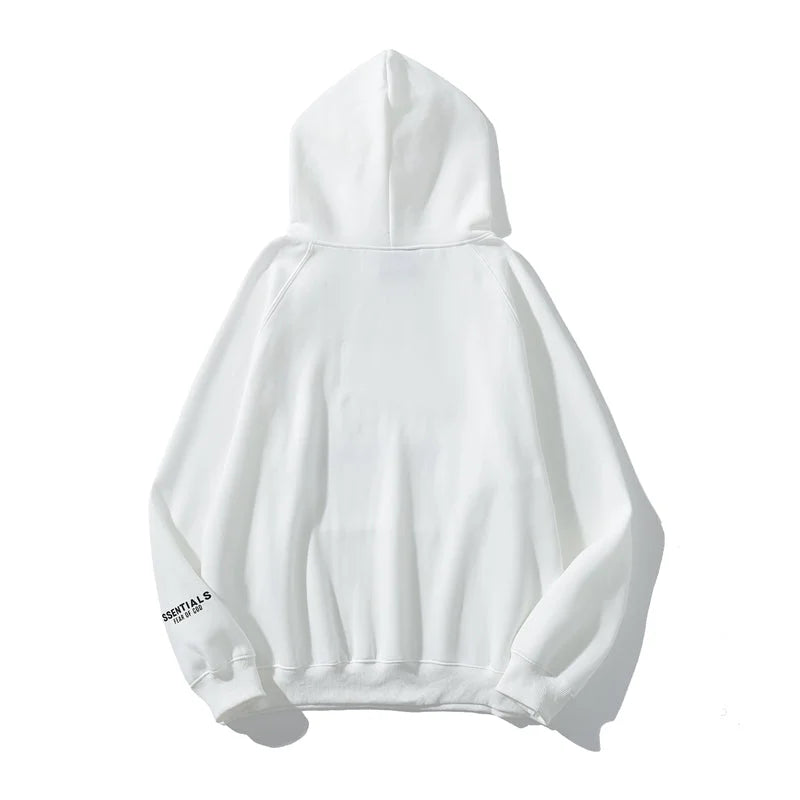 essentials oversized off white hoodie soft fleece pullover casual