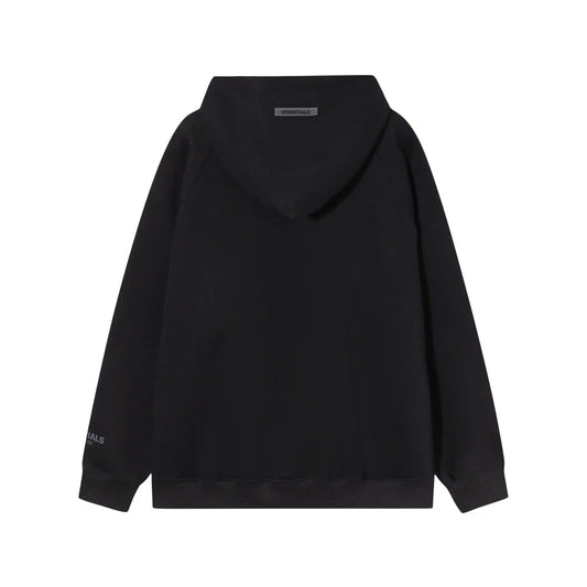 essentials black pullover hoodie soft fleece casual