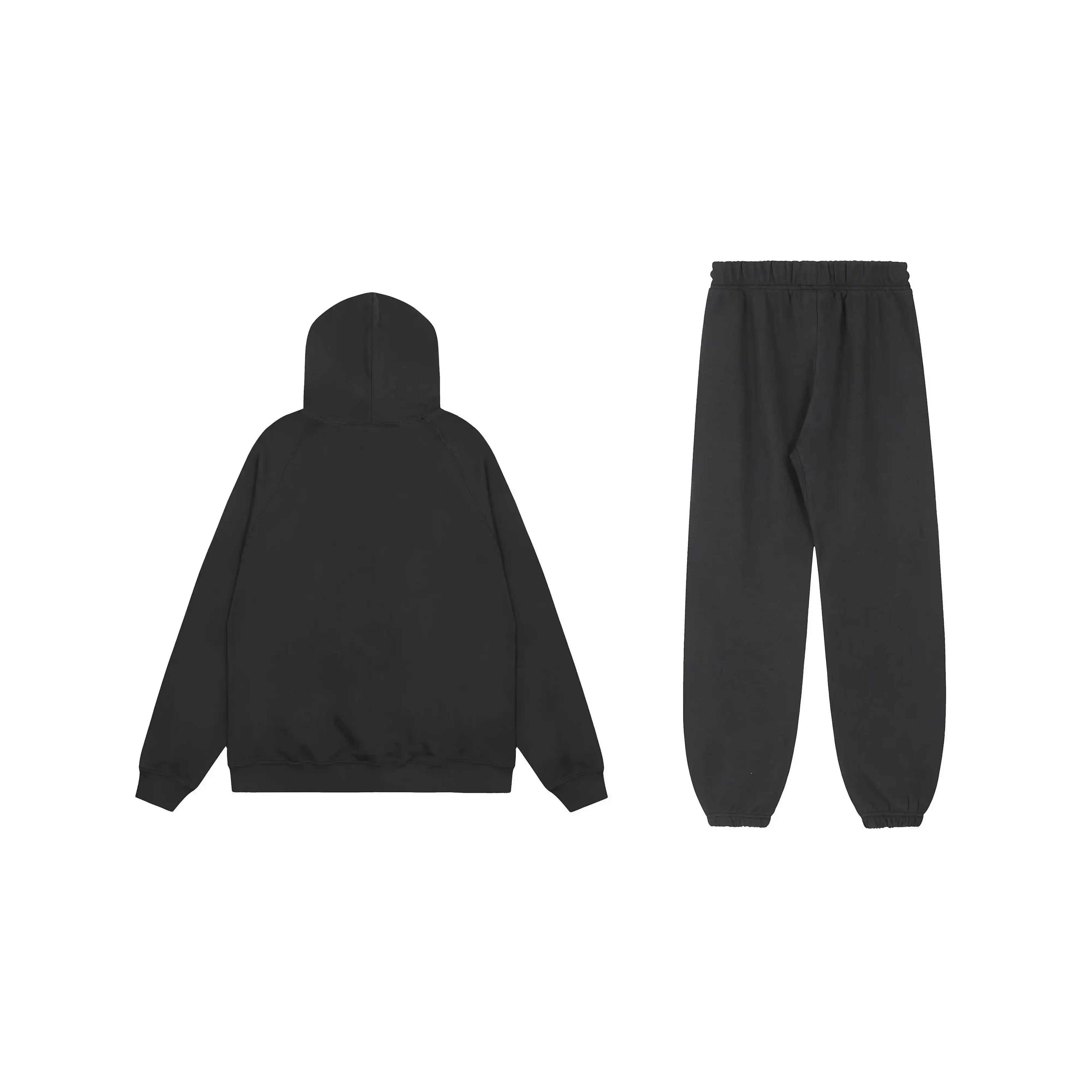 FEAR OF GOD ESSENTIALS Clothing Black Longsleeve Tracksuit 2