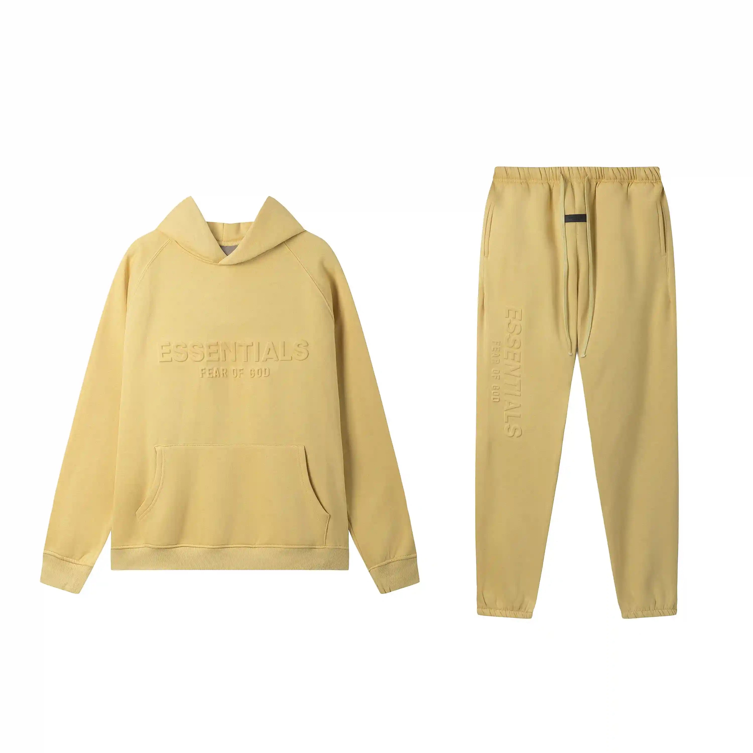 FEAR OF GOD ESSENTIALS Clothing Garden Yellow Longsleeve Tracksuit 3