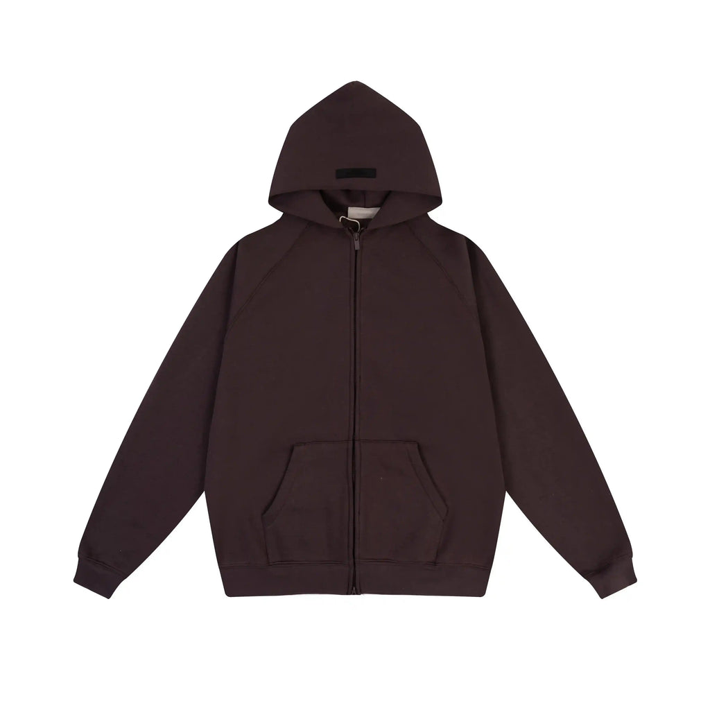 FEAR OF GOD ESSENTIALS Hooded Clothing Congo Brown Long Sleeve Tracksuit 3
