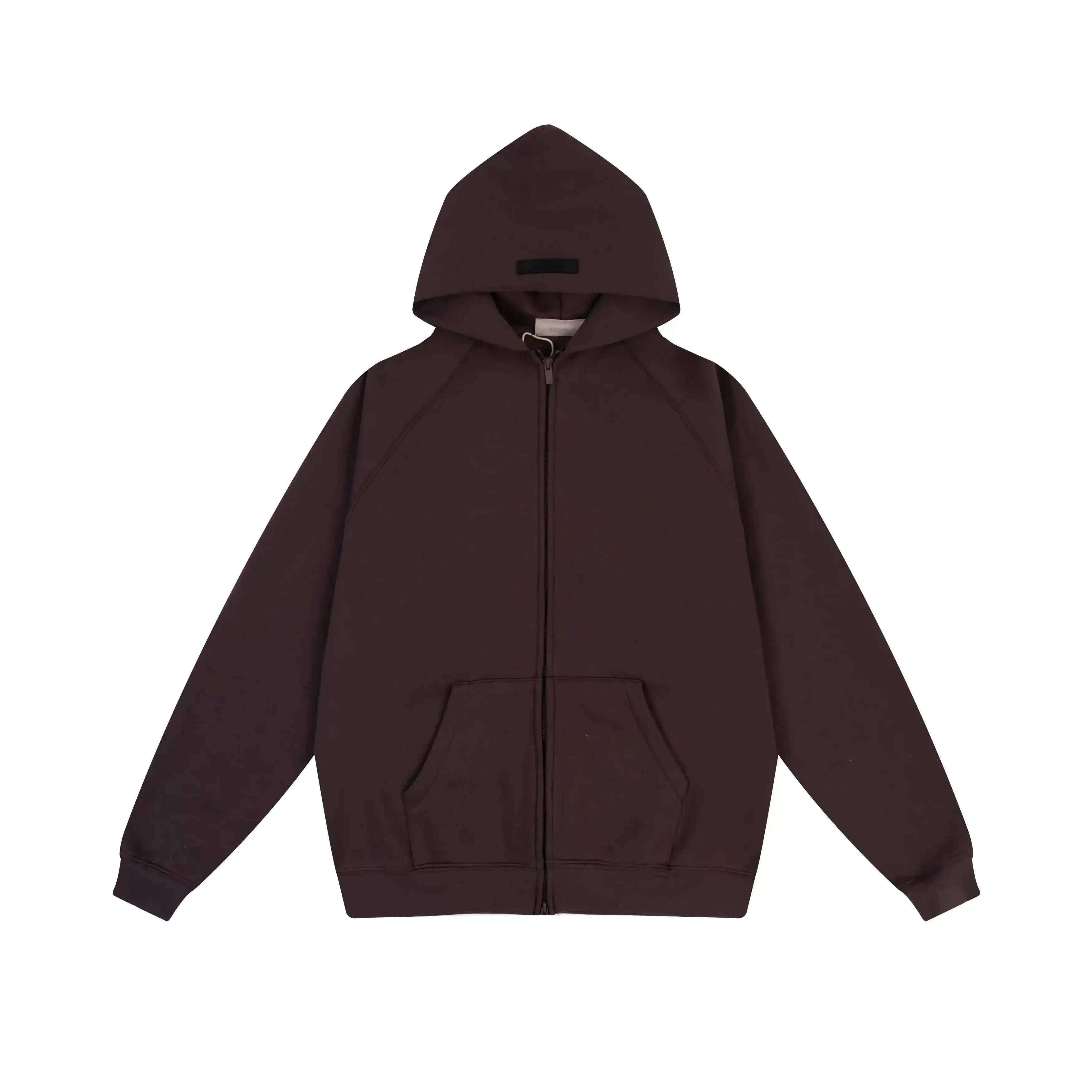 FEAR OF GOD ESSENTIALS Hooded Clothing Congo Brown Long Sleeve Tracksuit 3