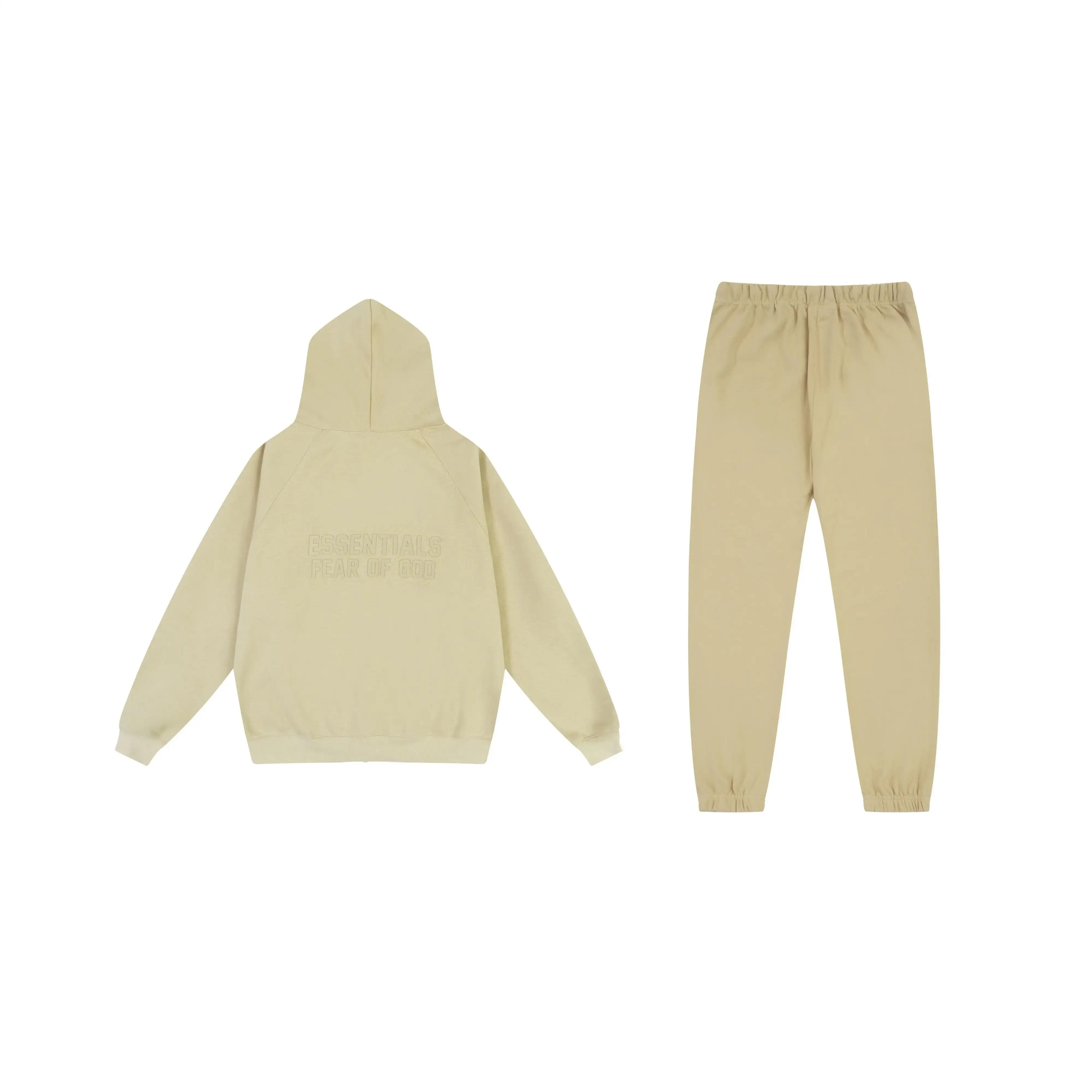 FEAR OF GOD ESSENTIALS Hooded Clothing Hampton Yellow Long Sleeve Tracksuit 2
