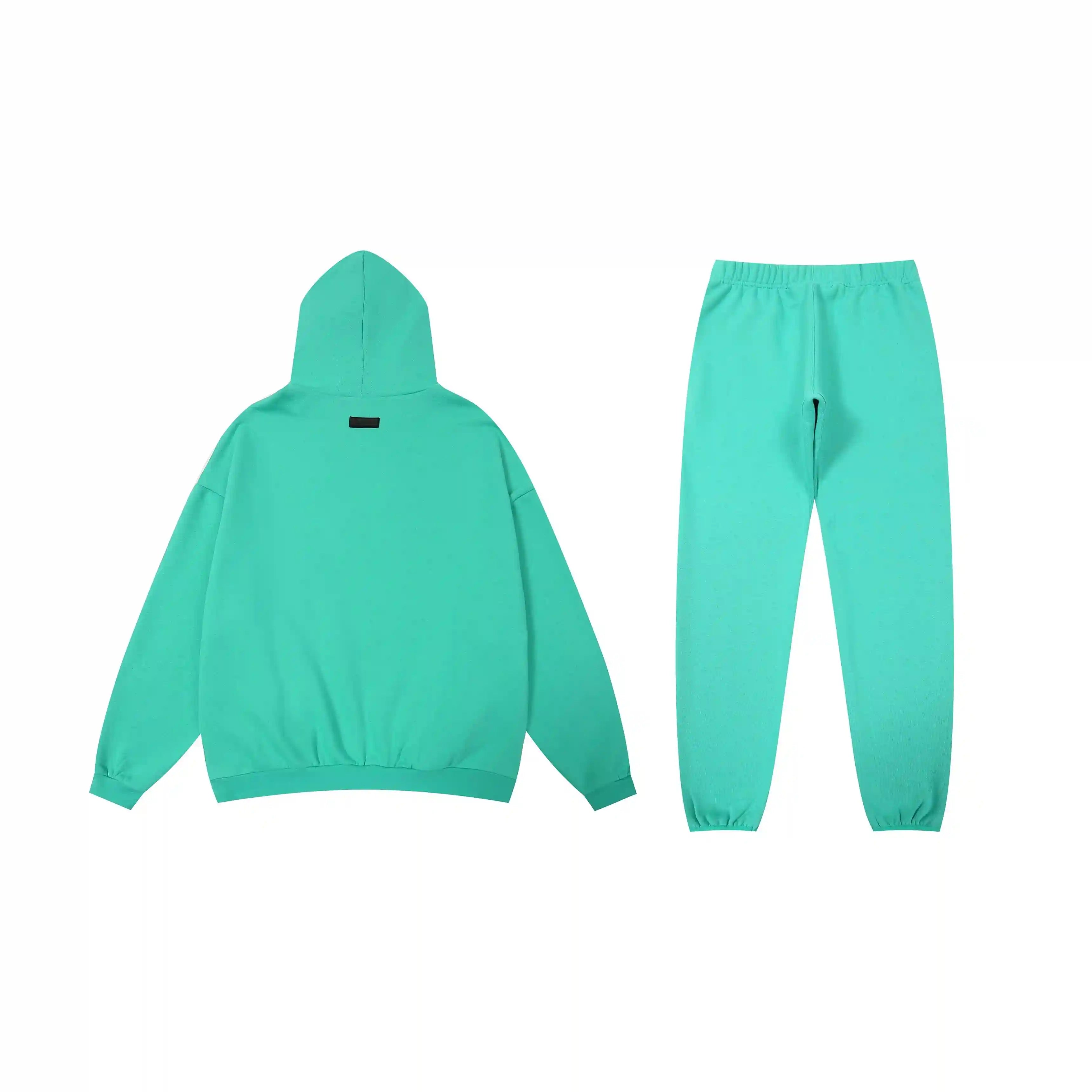 FEAR OF GOD Hooded ESSENTIALS Clothing Aqua Green Long Sleeve Tracksuit 2