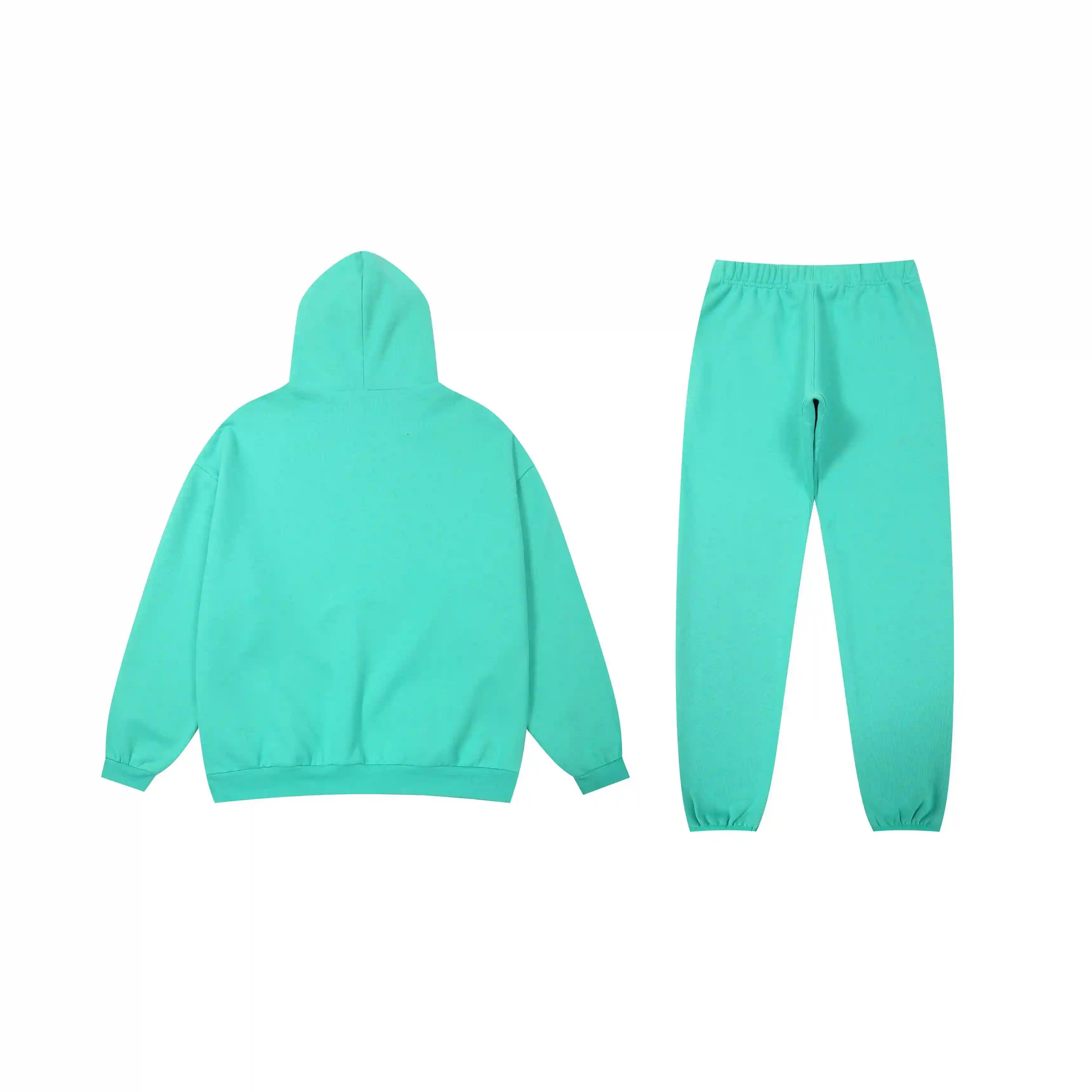 FEAR OF GOD Hooded ESSENTIALS Clothing Aqua Green Longsleeve Tracksuit 2