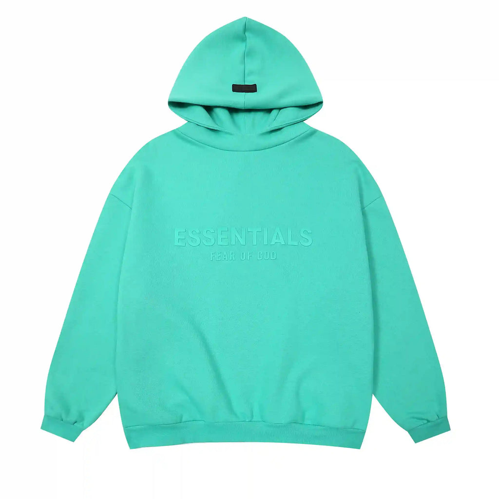 FEAR OF GOD Hooded ESSENTIALS Clothing Aqua Green Longsleeve Tracksuit 3