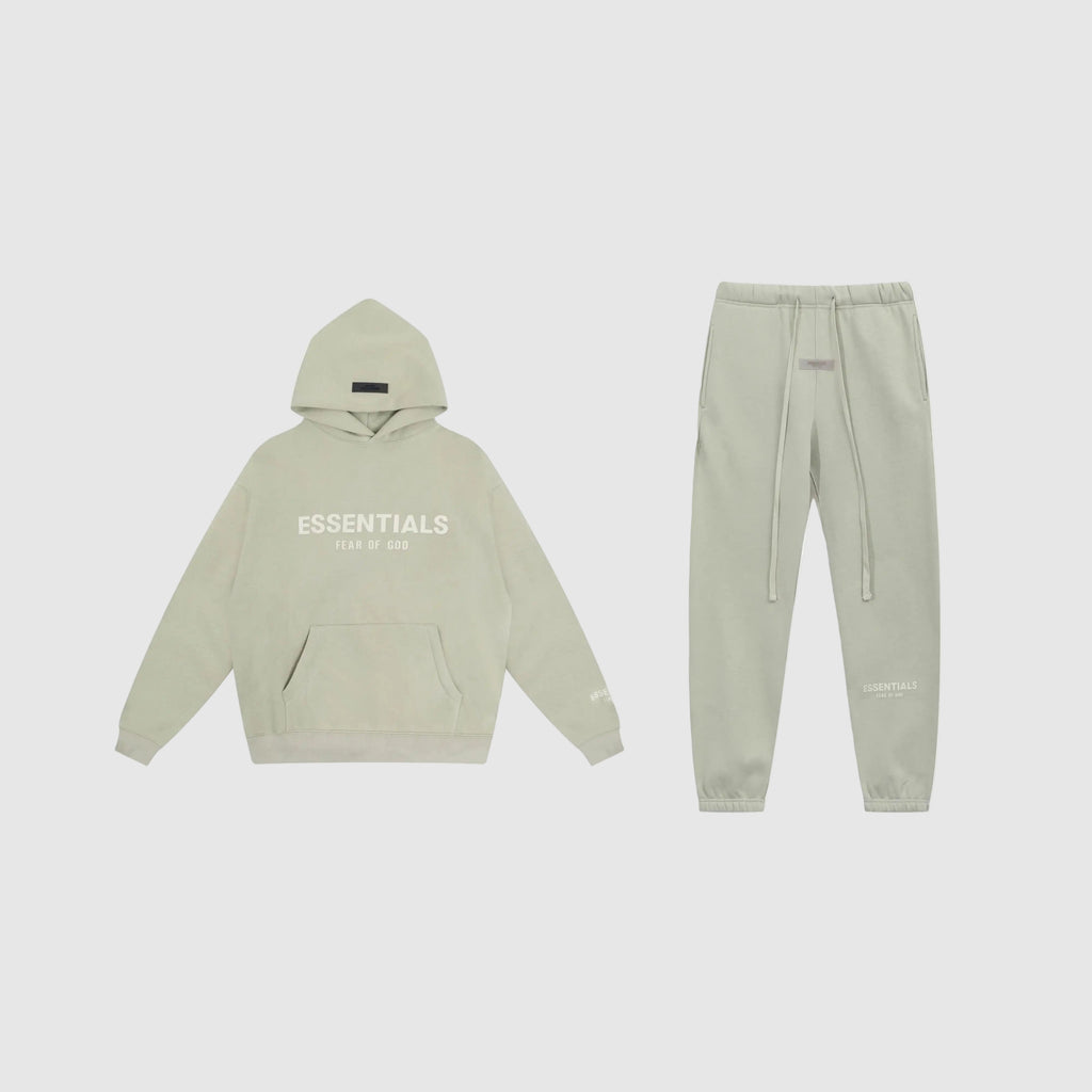 FEAR OF GOD Hooded ESSENTIALS Clothing Ash Grey Long Sleeve Tracksuit 1