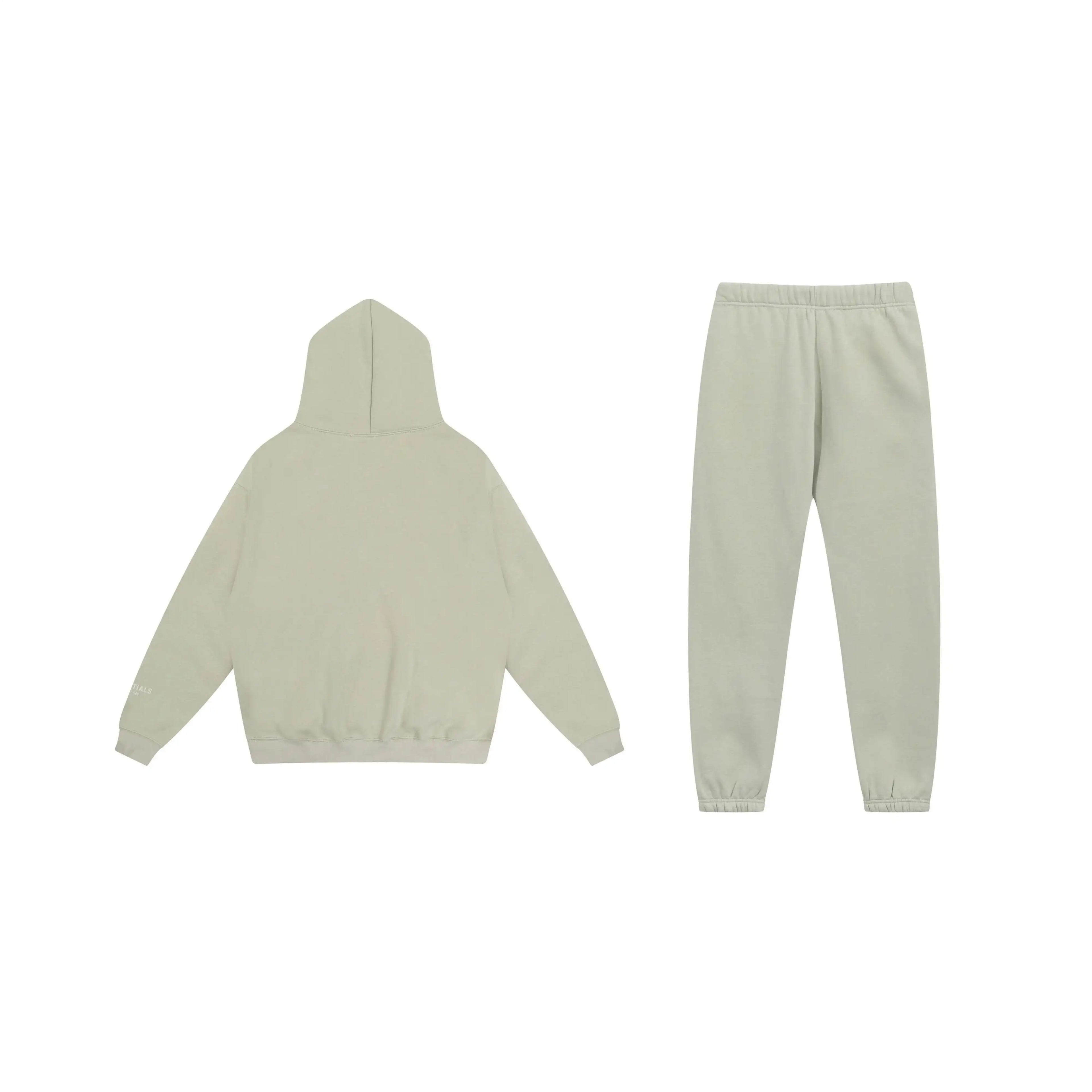 FEAR OF GOD Hooded ESSENTIALS Clothing Ash Grey Long Sleeve Tracksuit 2