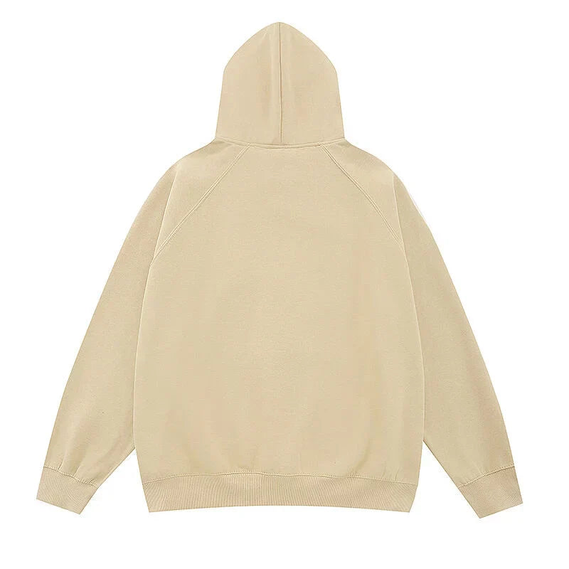 Design details of Essentials beige relaxed core fleece tracksuit by Fear Of God