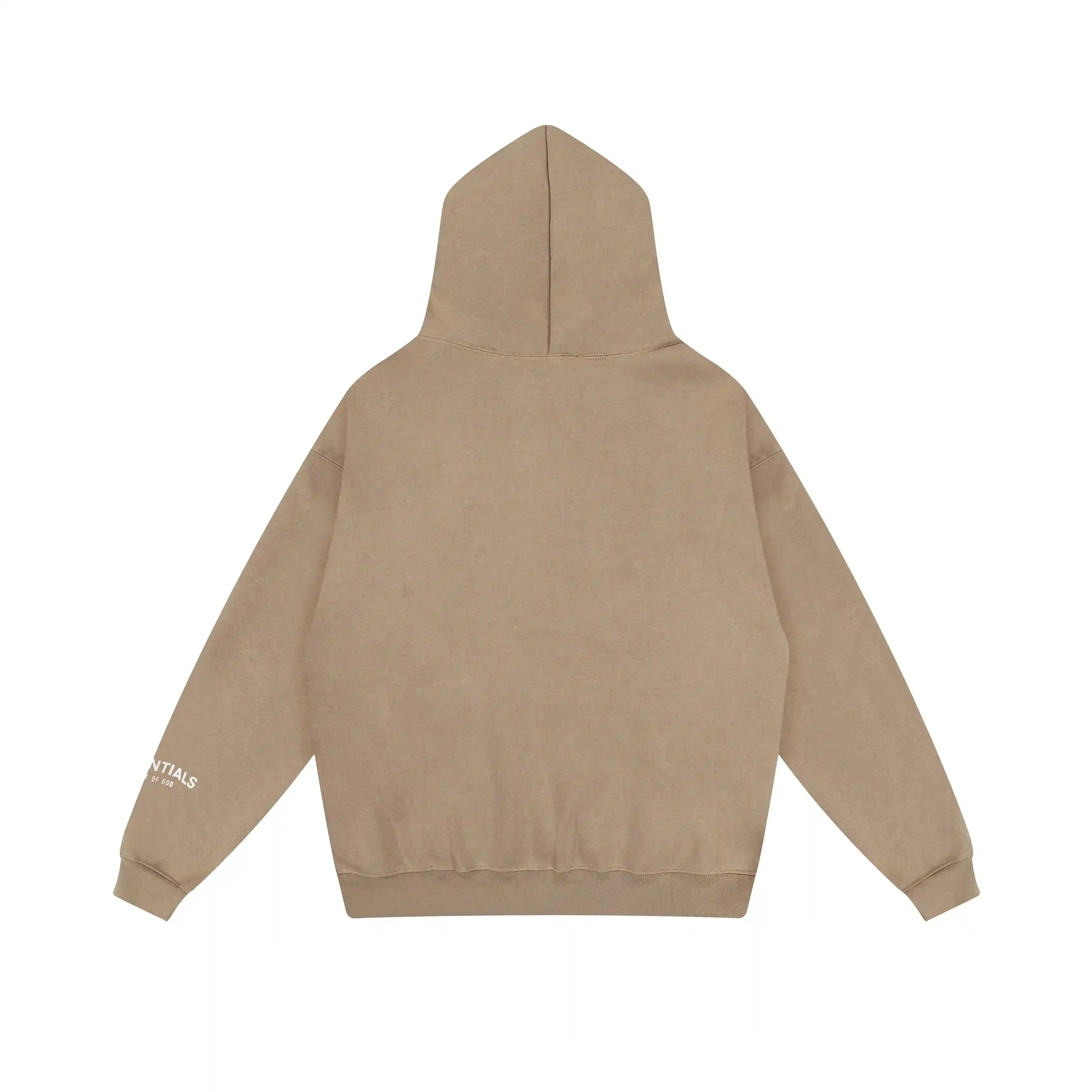 FEAR OF GOD Hooded ESSENTIALS Clothing Dark Beige Long Sleeve Tracksuit 4