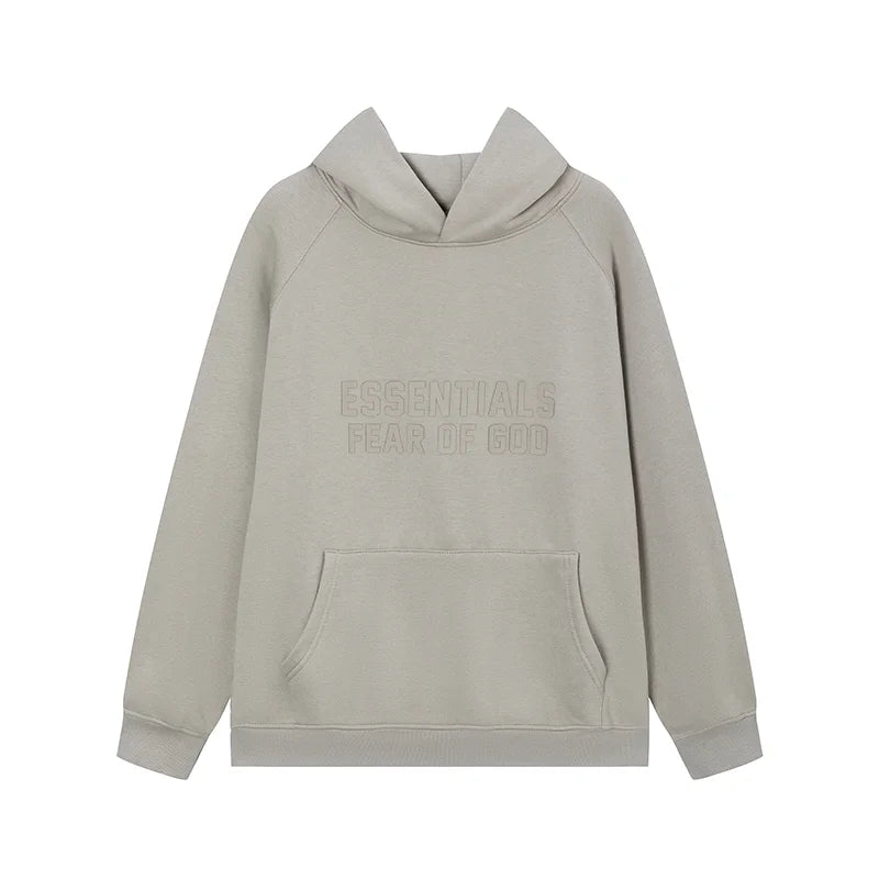 FEAR OF GOD Hooded ESSENTIALS Clothing Dusty Grey Longsleeve Tracksuit 3