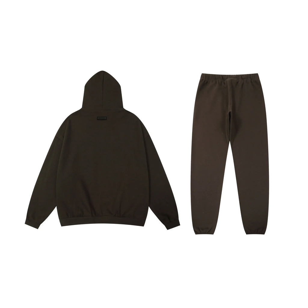 FEAR OF GOD Hooded ESSENTIALS Clothing English Walnut Long Sleeve Tracksuit 2