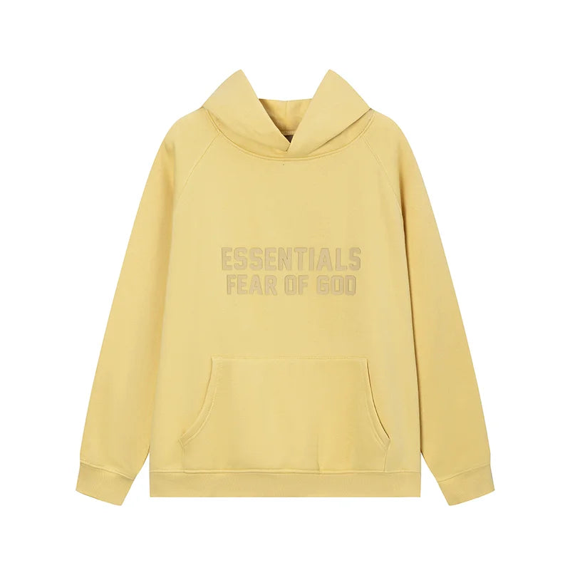FEAR OF GOD Hooded ESSENTIALS Clothing Garden Yellow Long Sleeve Tracksuit 3