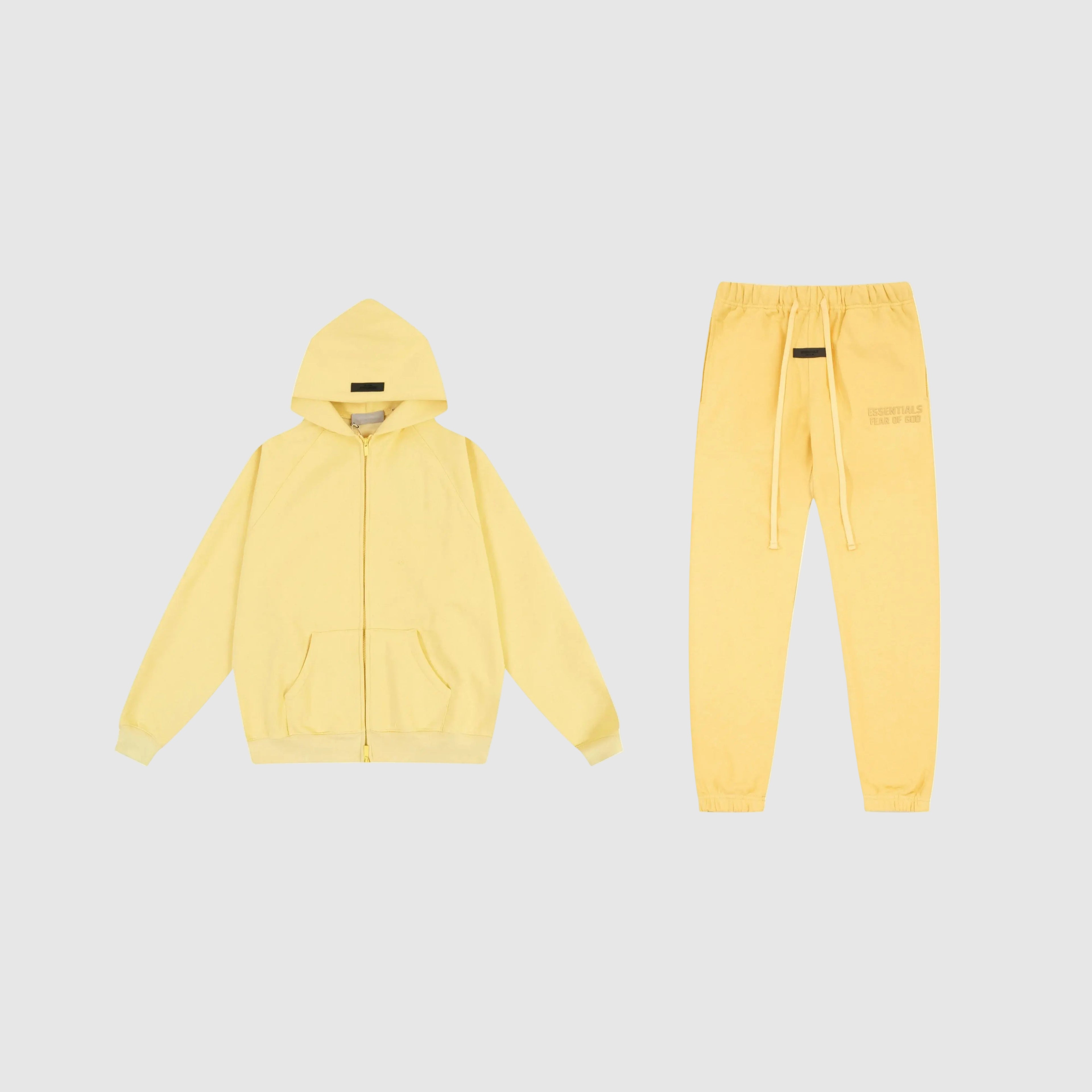 FEAR OF GOD Hooded ESSENTIALS Clothing Garden Yellow Tracksuit 1