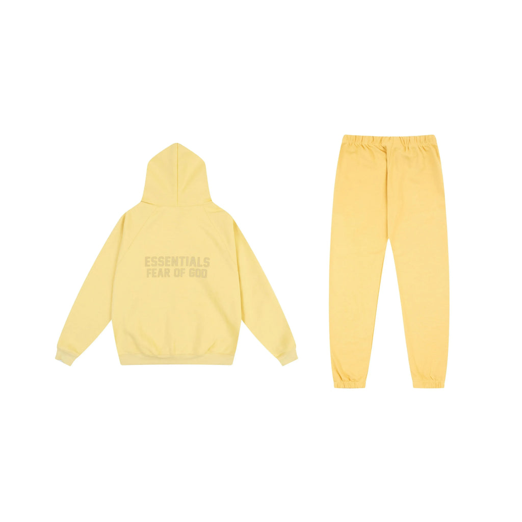 FEAR OF GOD Hooded ESSENTIALS Clothing Garden Yellow Tracksuit 2