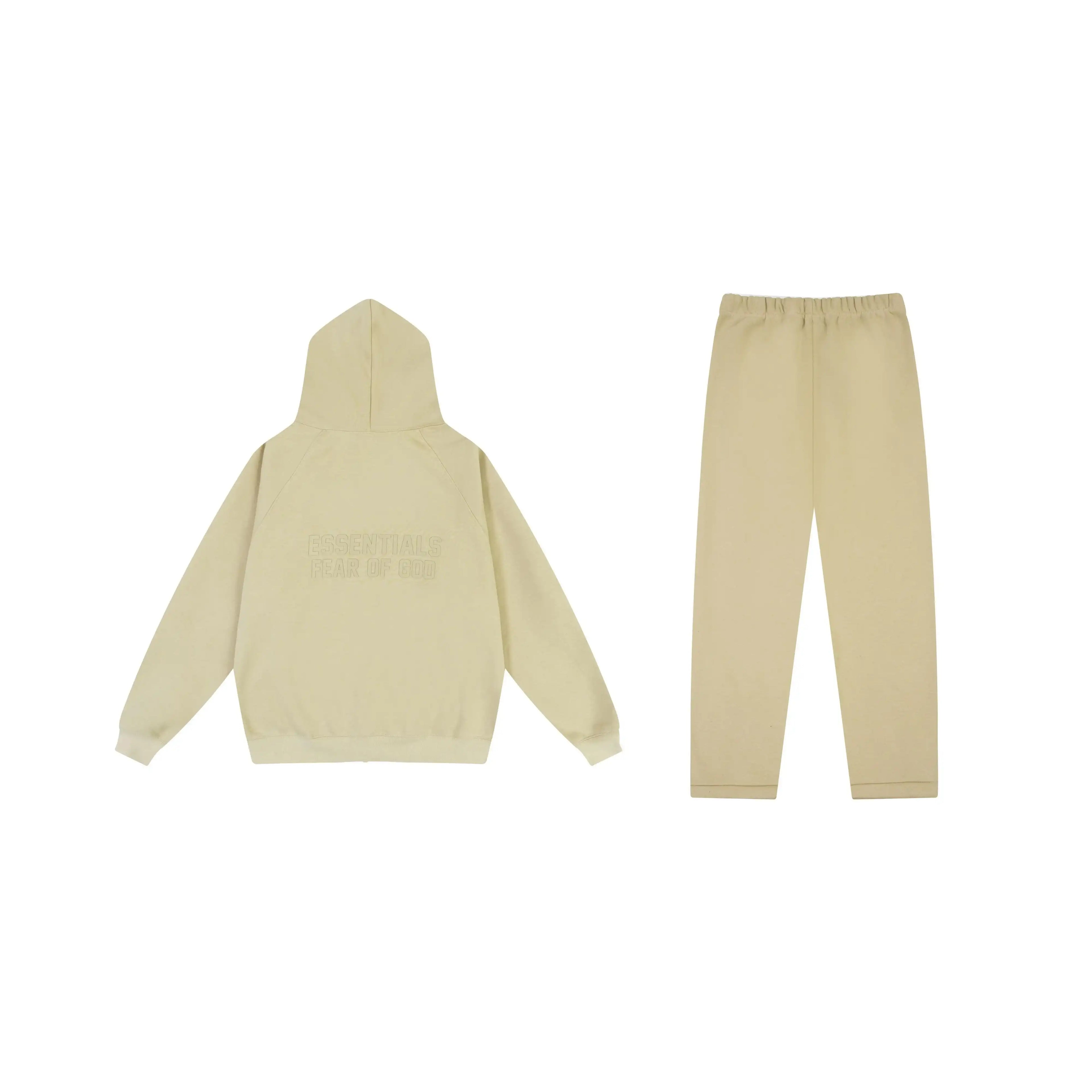 FEAR OF GOD Hooded ESSENTIALS Clothing Hampton Yellow Long Sleeve Tracksuit 2