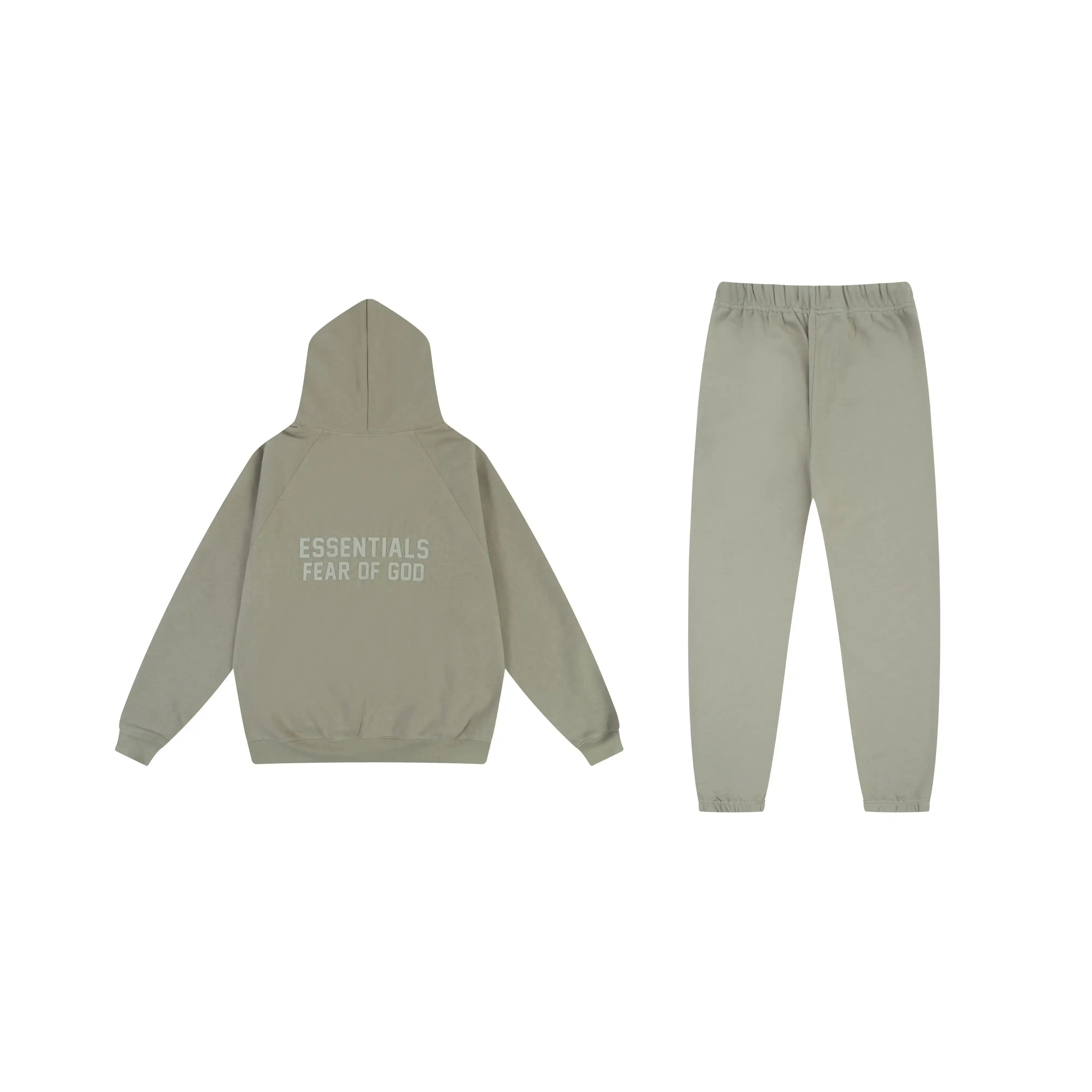 FEAR OF GOD Hooded ESSENTIALS Clothing Heathered Grey Tracksuit 2