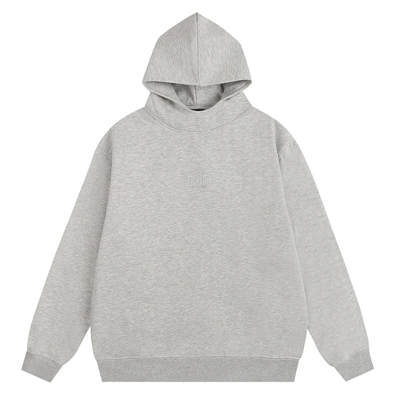 FEAR OF GOD Hooded ESSENTIALS Clothing Light Heather Oatmeal Long Sleeve Tracksuit 3