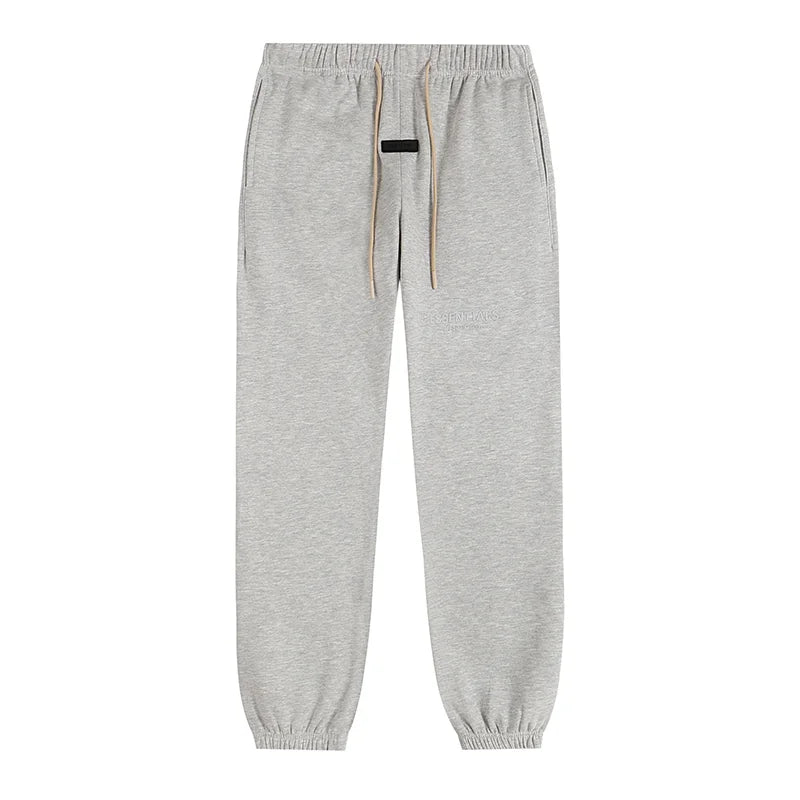 FEAR OF GOD Hooded ESSENTIALS Clothing Light Heather Oatmeal Long Sleeve Tracksuit 5