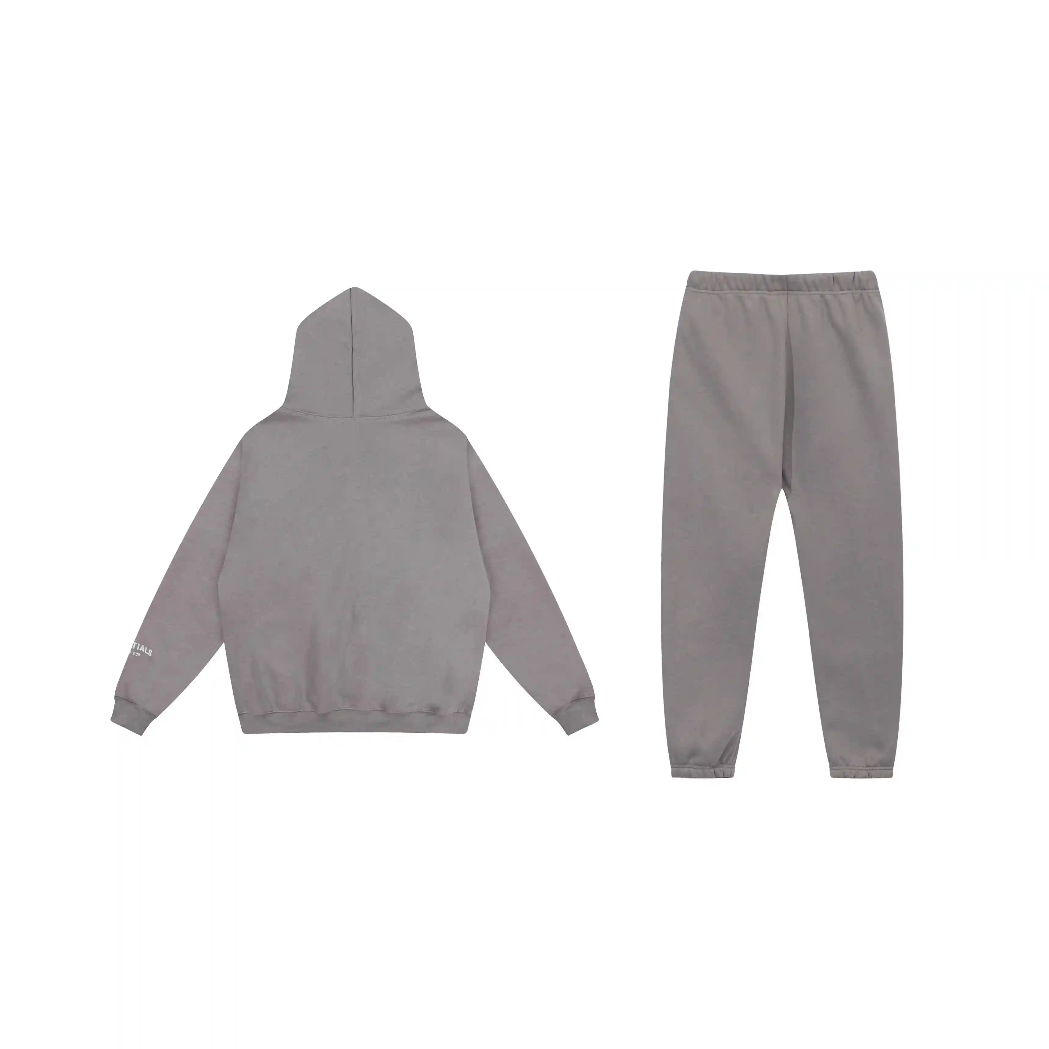 FEAR OF GOD Hooded Stylish ESSENTIALS Clothing Dusty Grey Long Sleeve Tracksuit 2