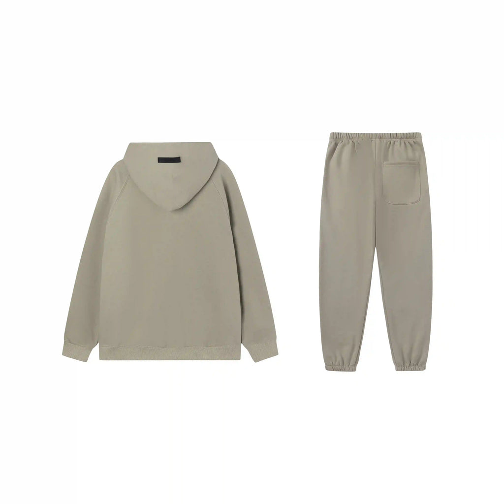 FEAR OF GOD Light ESSENTIALS Clothing Heathered Grey Longsleeve Tracksuit 2