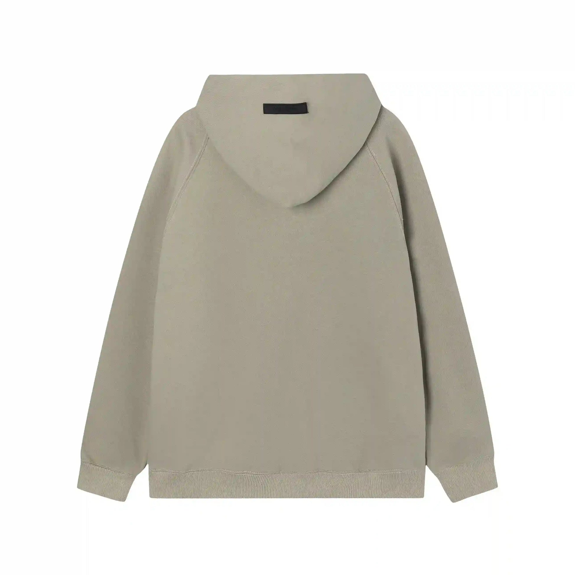 Design details of Essentials heathered grey urban comfort fleece tracksuit by Fear Of God