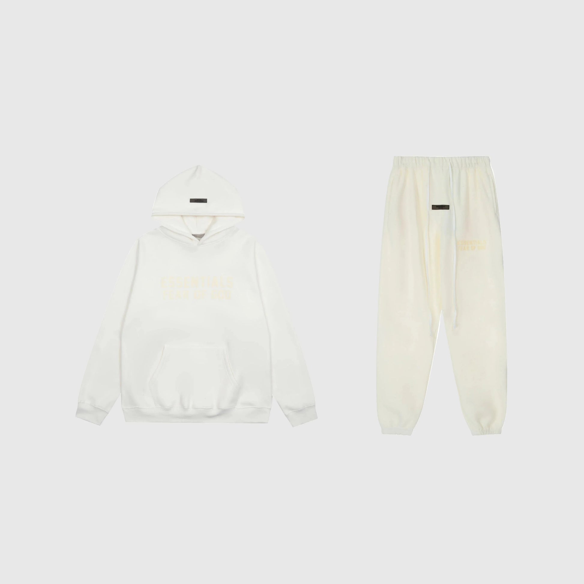 Essentials Cloud Dance active fleece tracksuit front view by Fear Of God