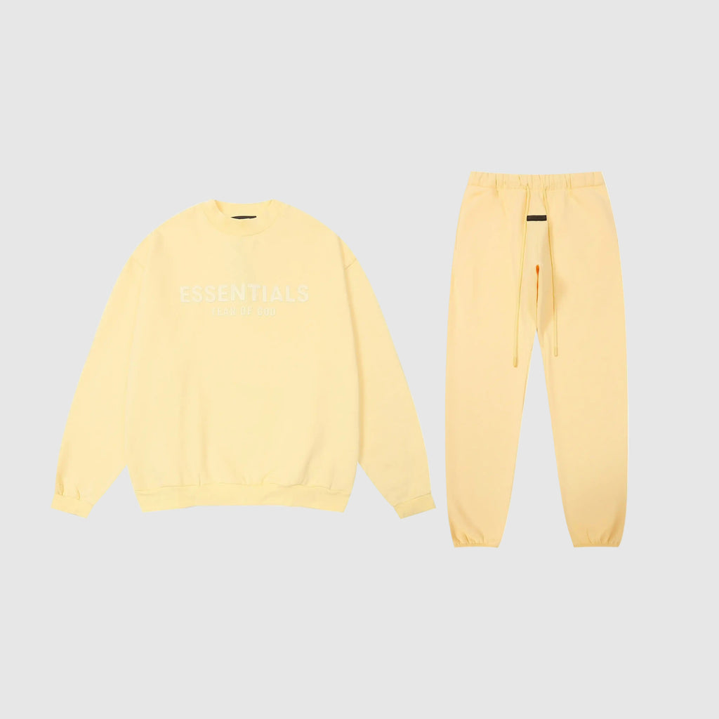 FEAR OF GOD Stylish ESSENTIALS Clothing Garden Yellow Longsleeve Tracksuit 1