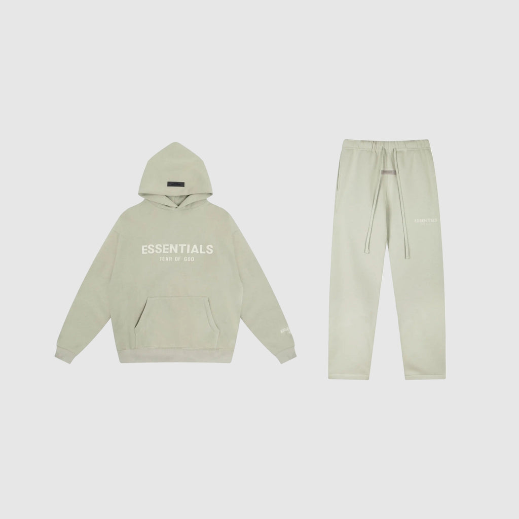 FEAR OF GOD Stylish Hooded ESSENTIALS Clothing Ash Grey Long Sleeve Tracksuit 1