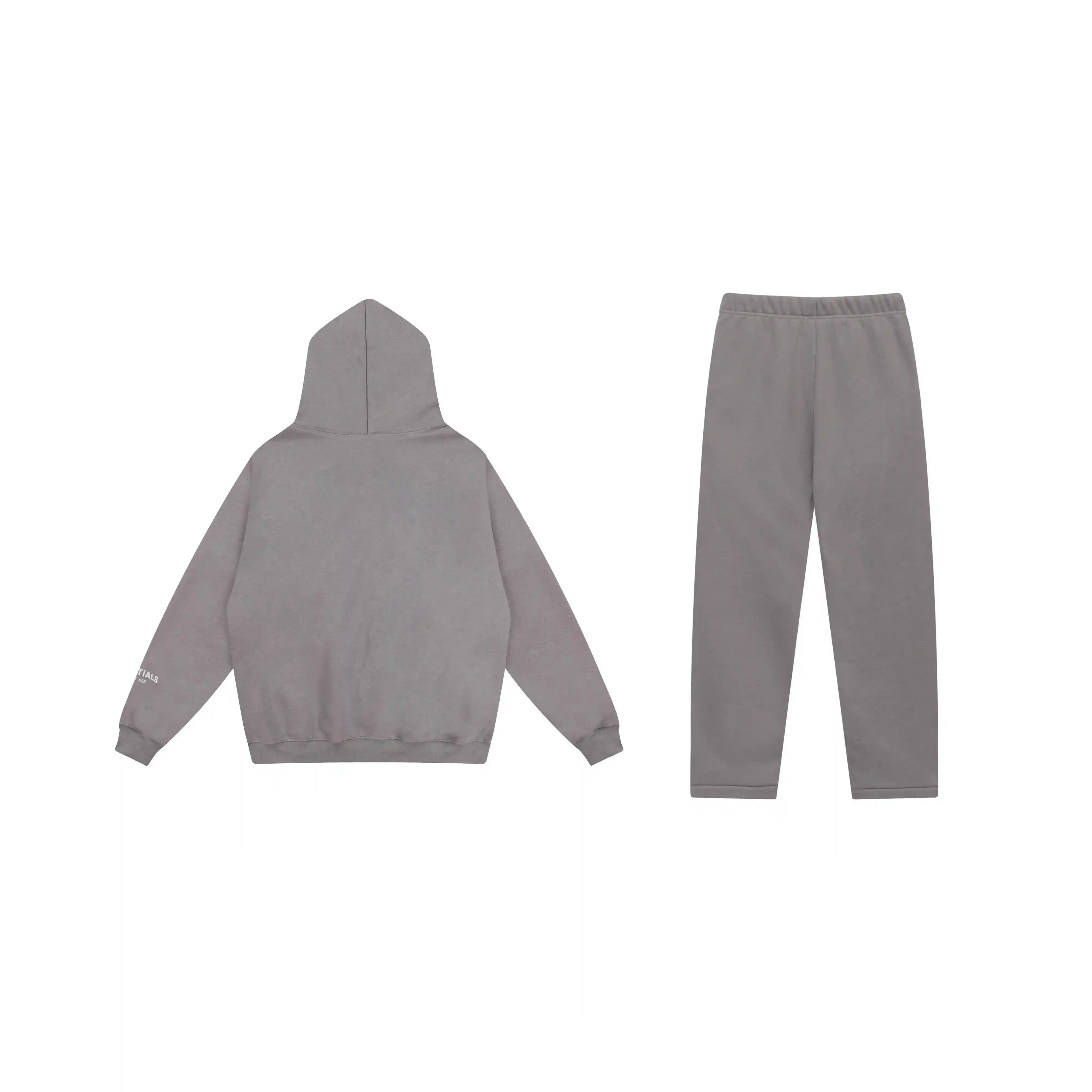 FEAR OF GOD Stylish Hooded ESSENTIALS Clothing Dusty Grey Tracksuit 2