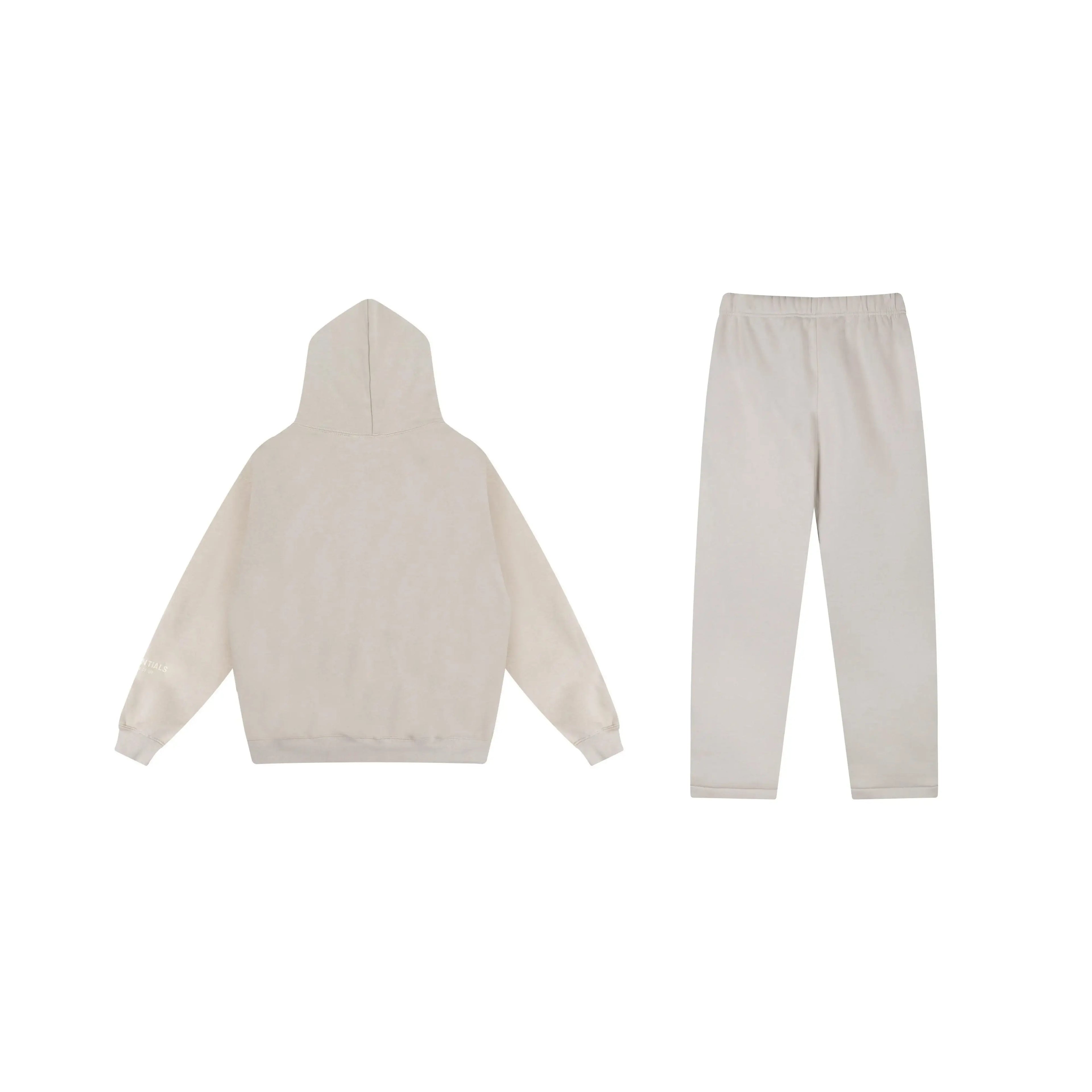FEAR OF GOD Stylish Hooded ESSENTIALS Clothing Oatmeal Long Sleeve Tracksuit 2