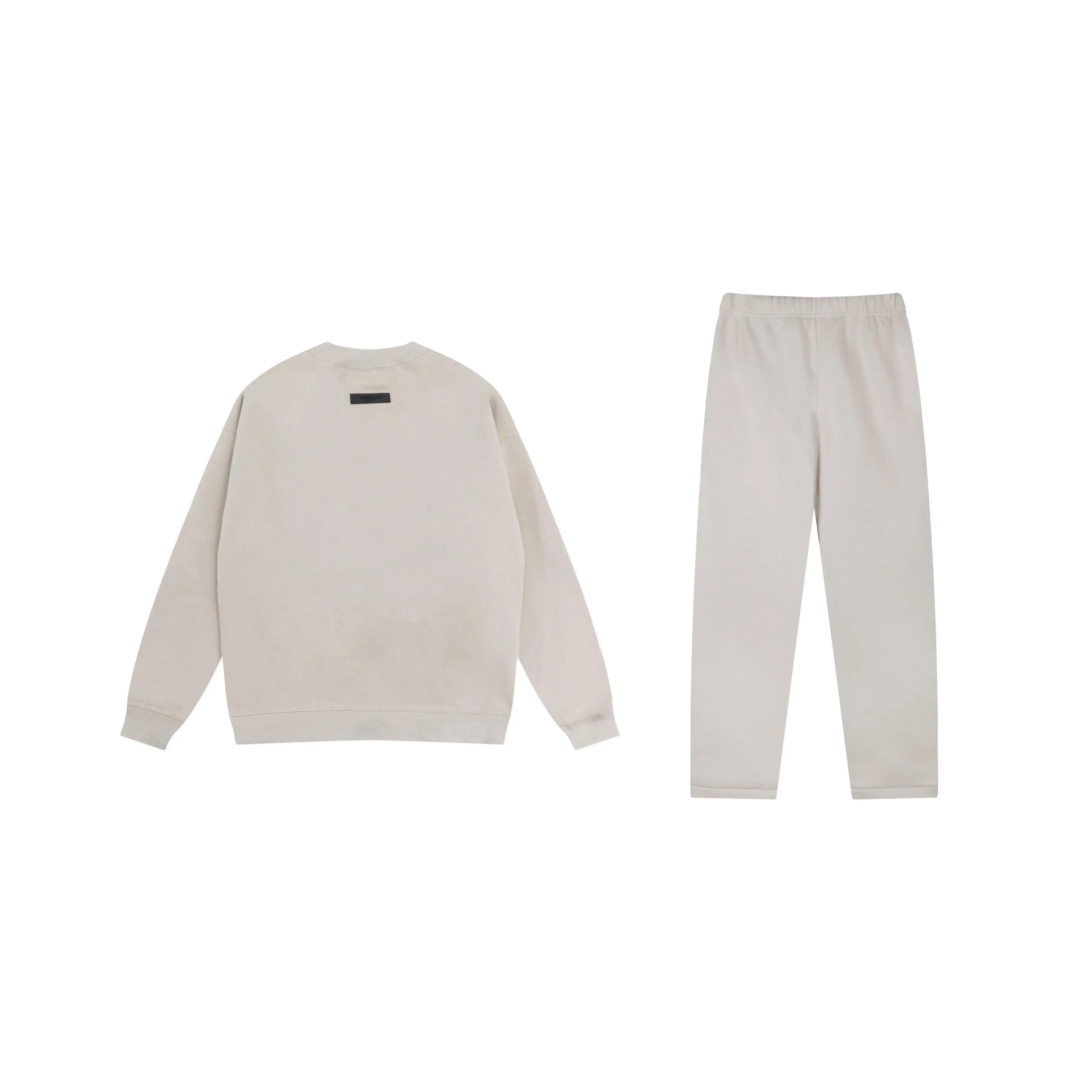 FEAR OF GOD Sweatshirt ESSENTIALS Clothing Oatmeal Long Sleeve Tracksuit 2