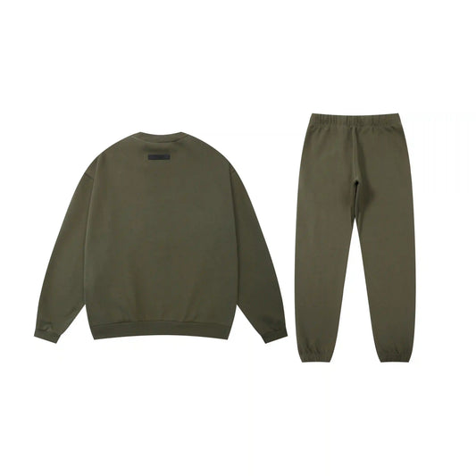 Essentials hemlock relaxed comfort fleece hoodie with soft interior detail by Fear Of God