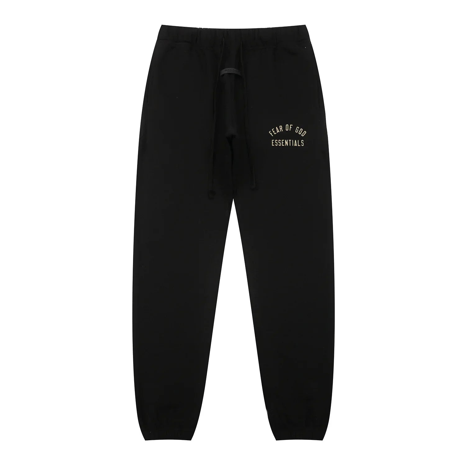 Fear of God Essentials black tracksuit back view set