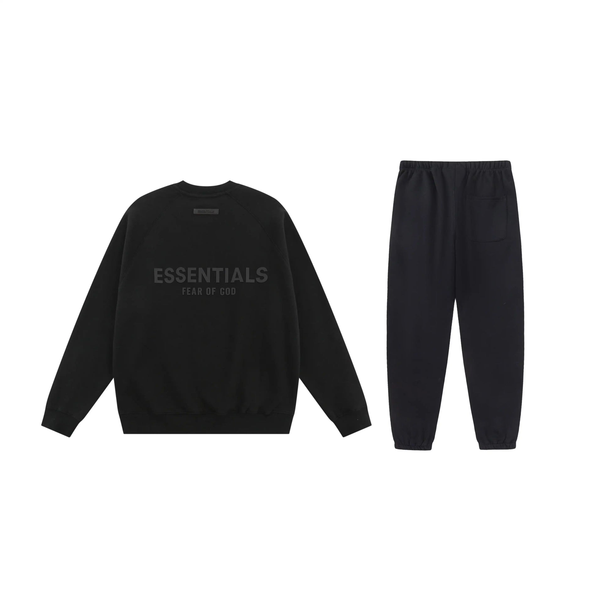 Essentials black daily versatile fleece hoodie with soft interior detail by Fear Of God