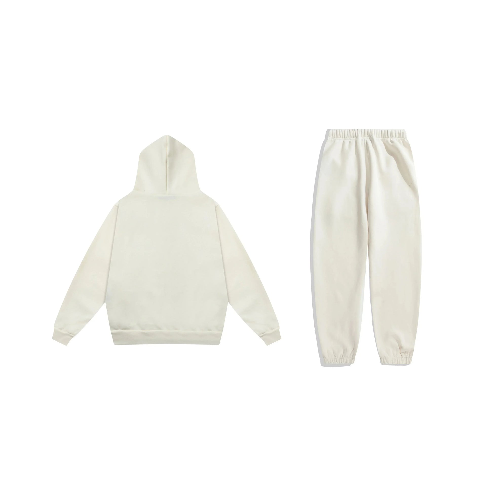 Essentials tracksuit cloud dance full set angled view relaxed fit