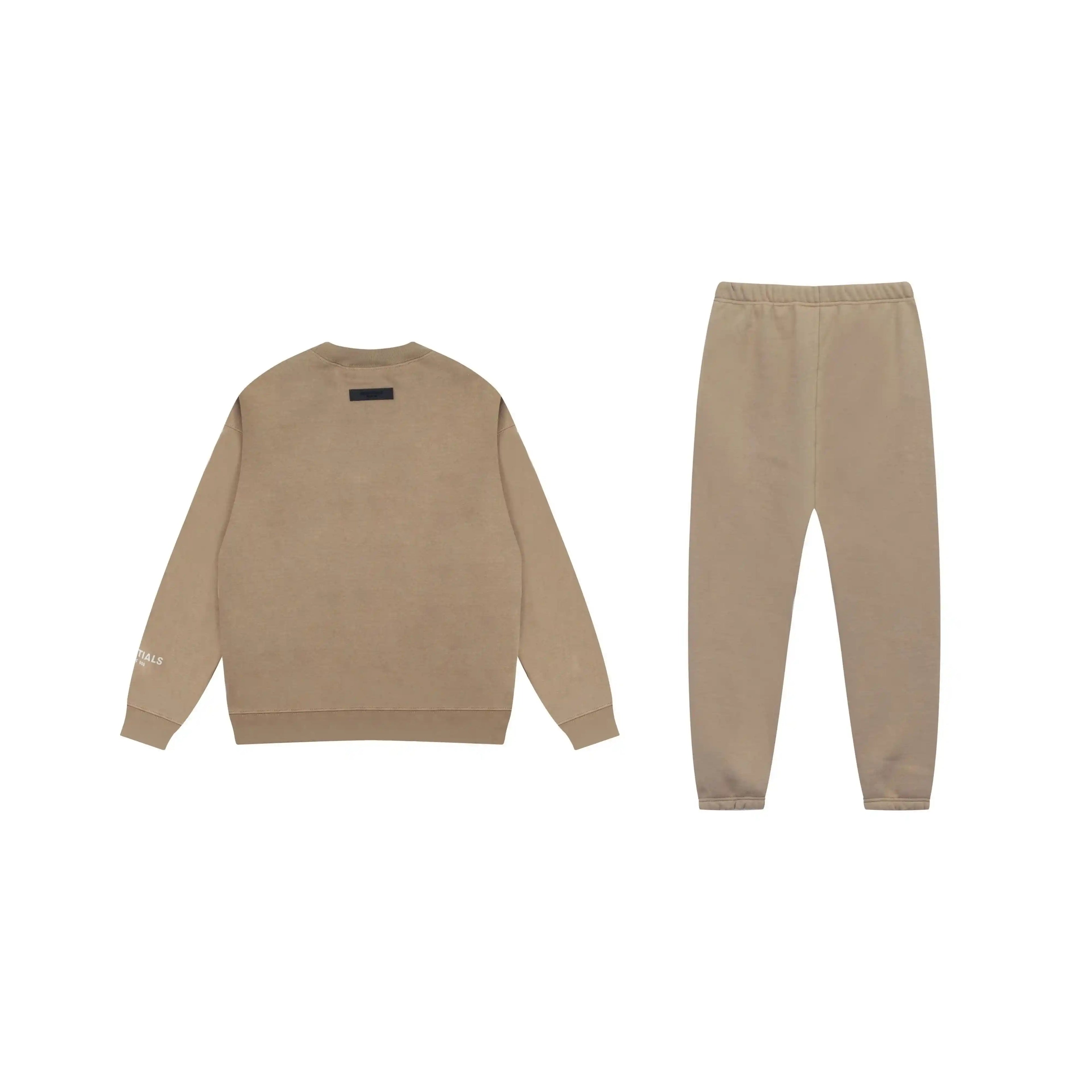 FOG ESSENTIALS Clothing Dark Beige New Long Sleeve Tracksuit 2