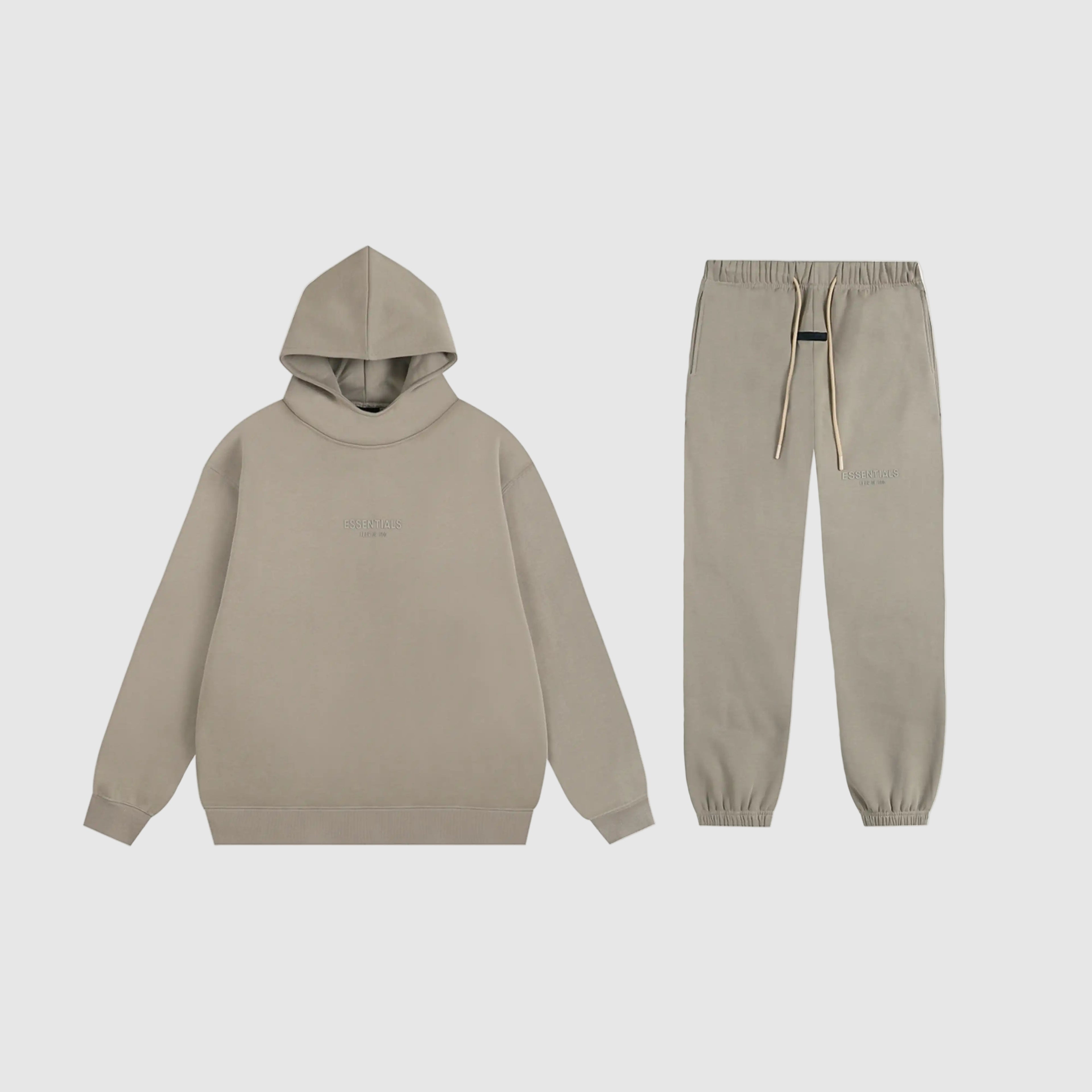 FOG ESSENTIALS Clothing Heathered Grey Long Sleeve Tracksuit 1