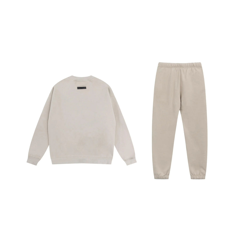 FOG ESSENTIALS Clothing Oatmeal Long Sleeve Sweatshirt Tracksuit 2