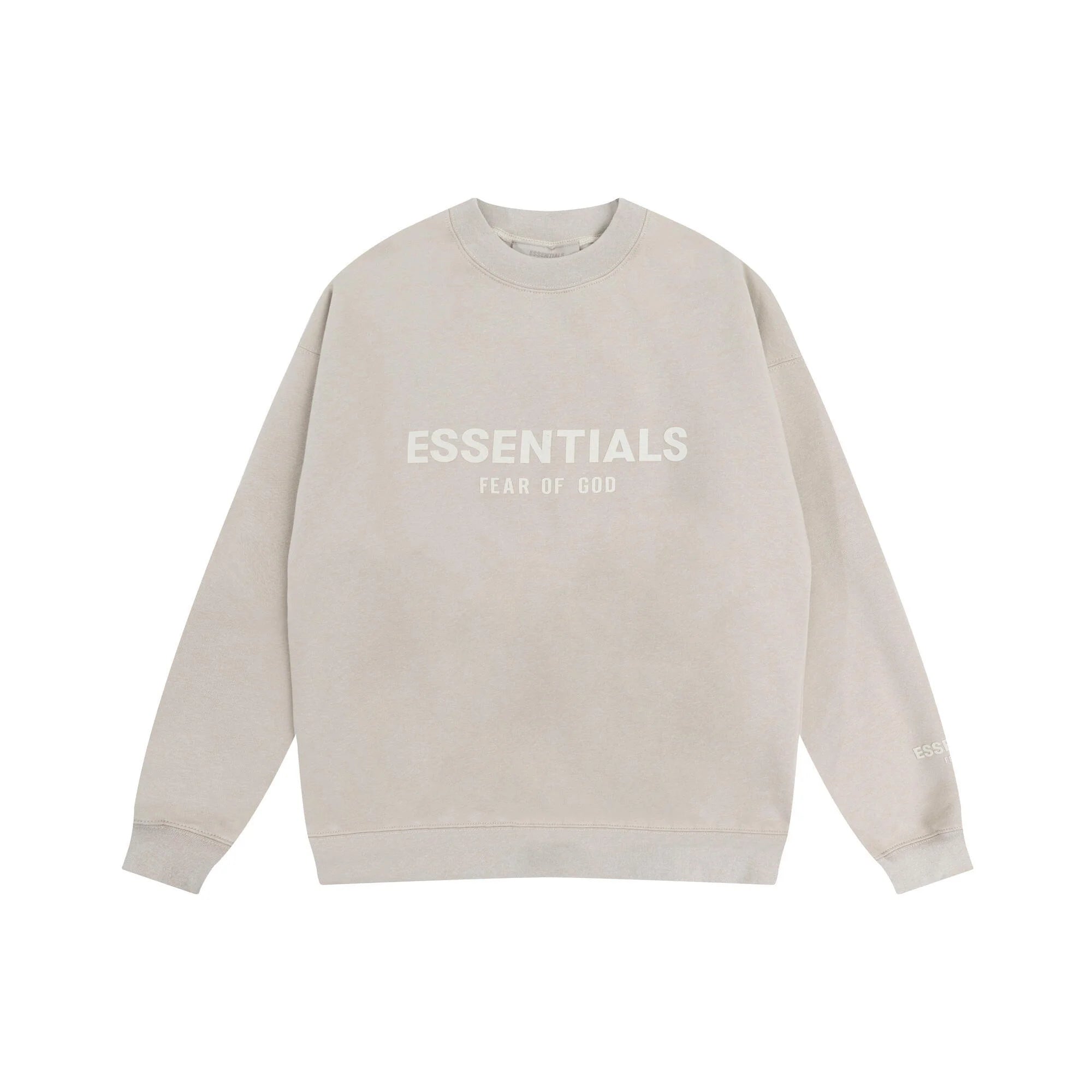 FOG ESSENTIALS Clothing Oatmeal Long Sleeve Sweatshirt Tracksuit 3