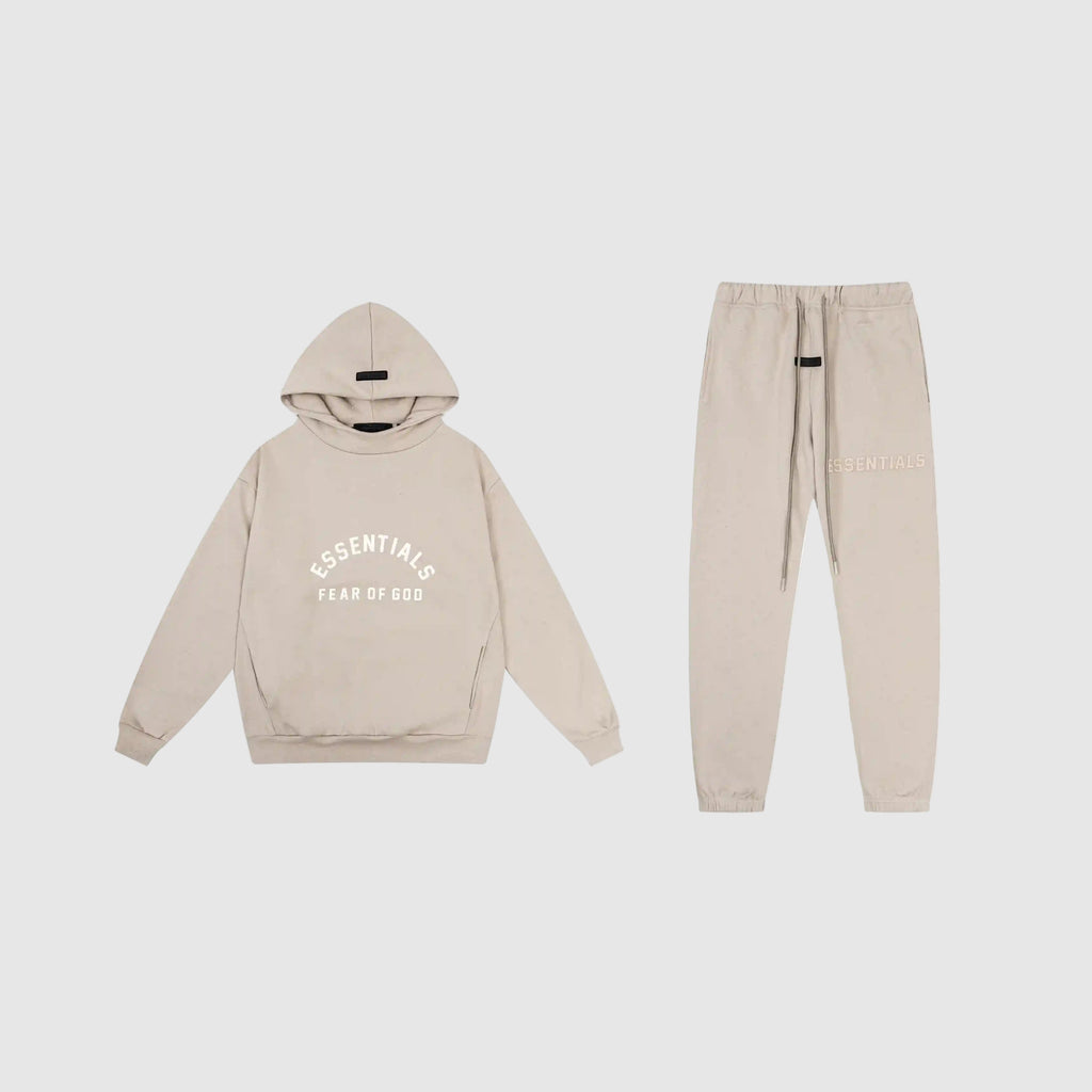 FOG ESSENTIALS Clothing Oatmeal Tracksuit 1