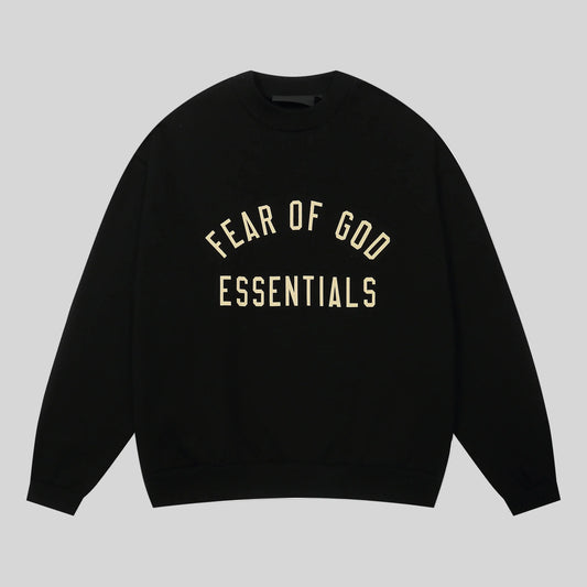 essentials black sweatshirt relaxed fit casual