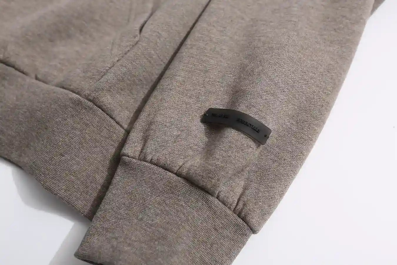 FOG Essentials Zip Dark Heathered Oatmeal Hoodie