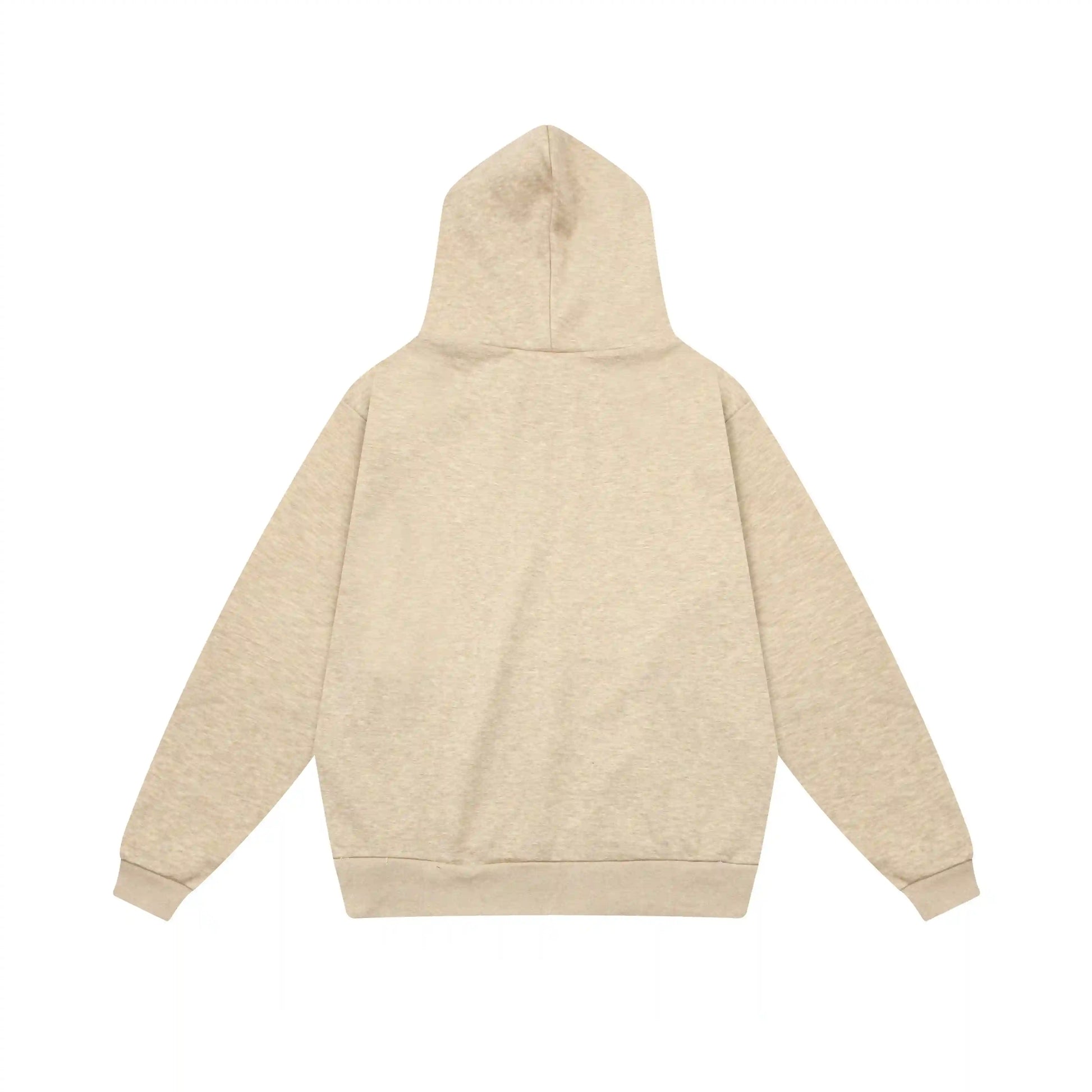 Calm shell Essentials hoodie rib-knit cuff and waist hem detail