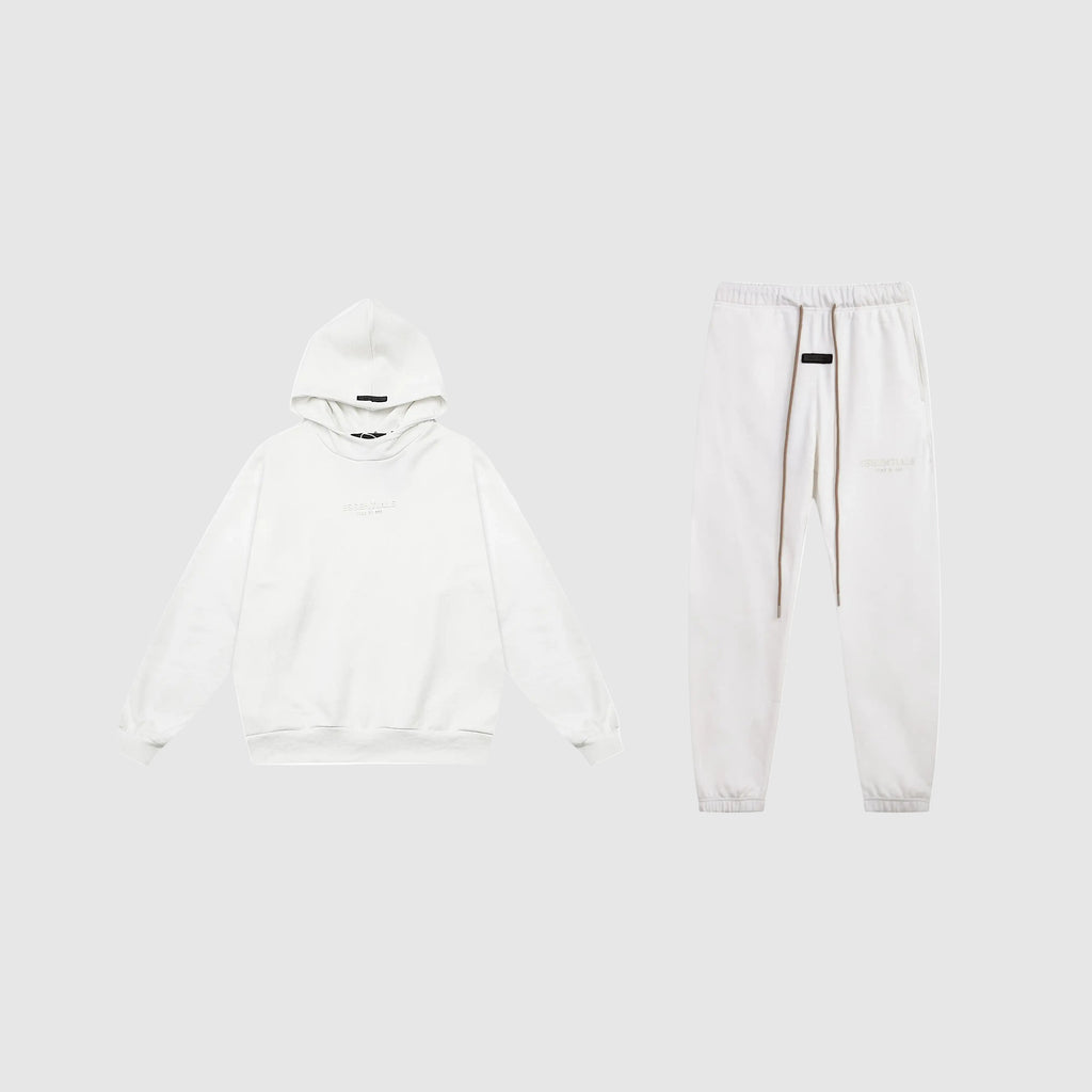 FOG Hooded ESSENTIALS Clothing Eggshell Long Sleeve Tracksuit 1