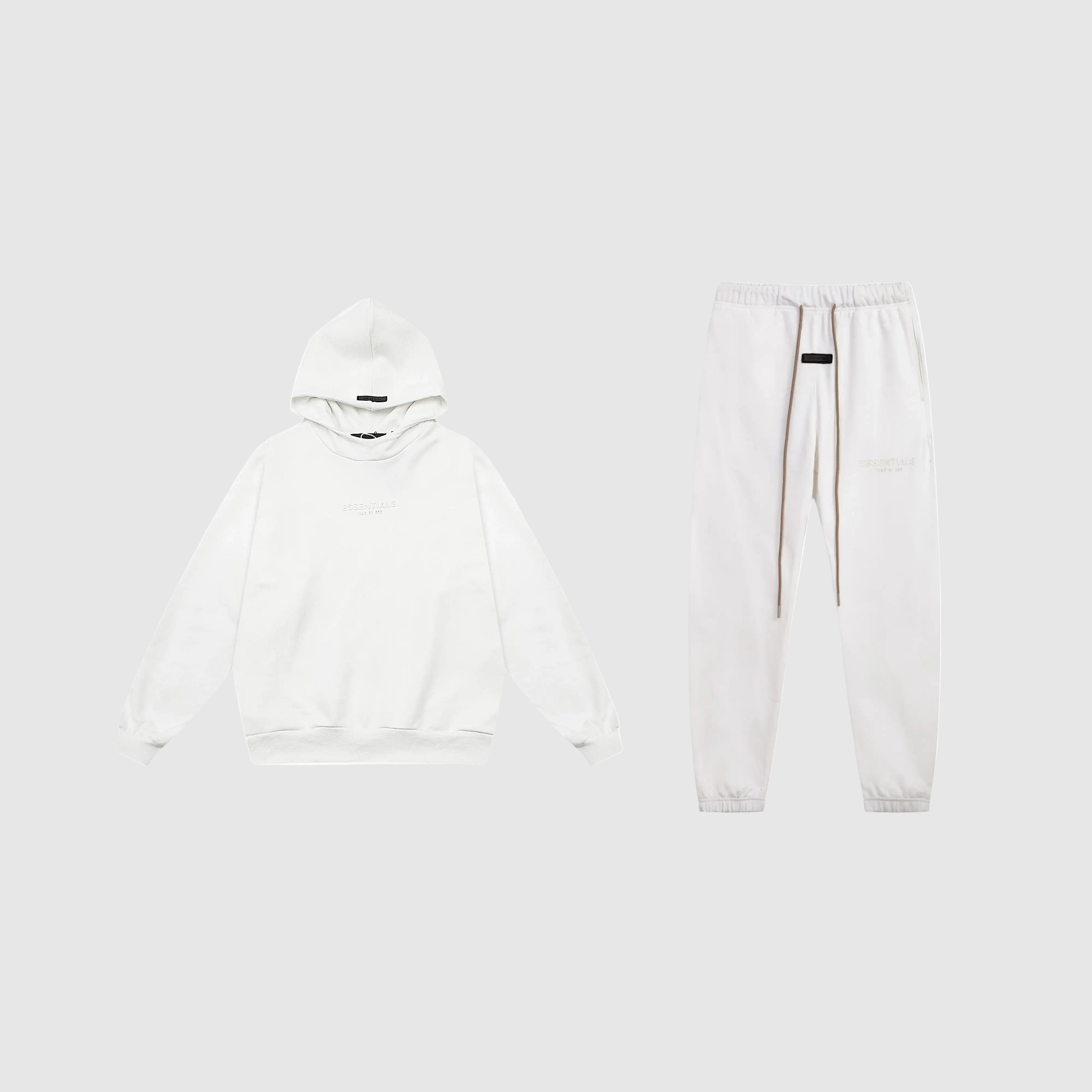 FOG Hooded ESSENTIALS Clothing Eggshell Long Sleeve Tracksuit 1