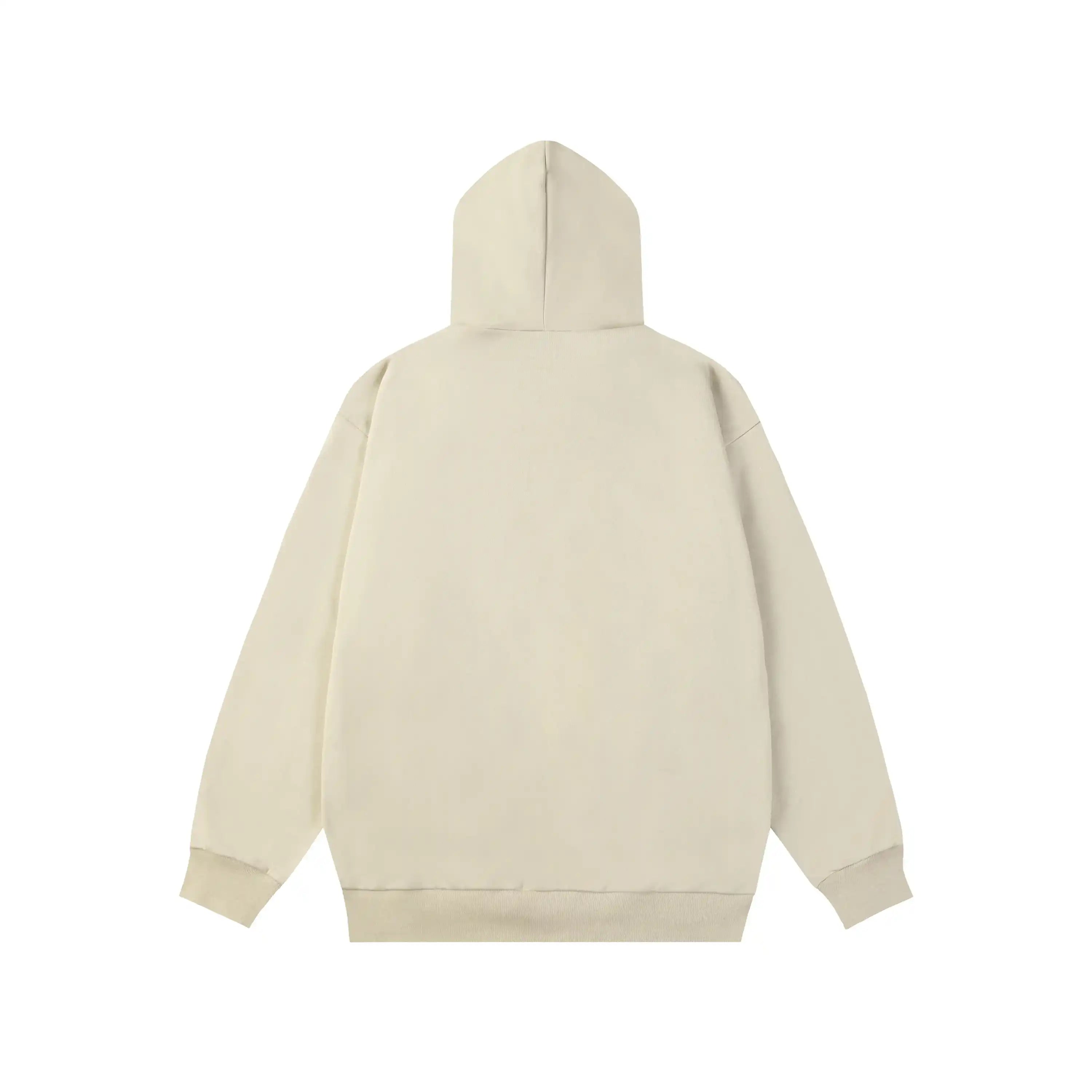 FOG Hooded ESSENTIALS Clothing Light Cream Long Sleeve Tracksuit 4