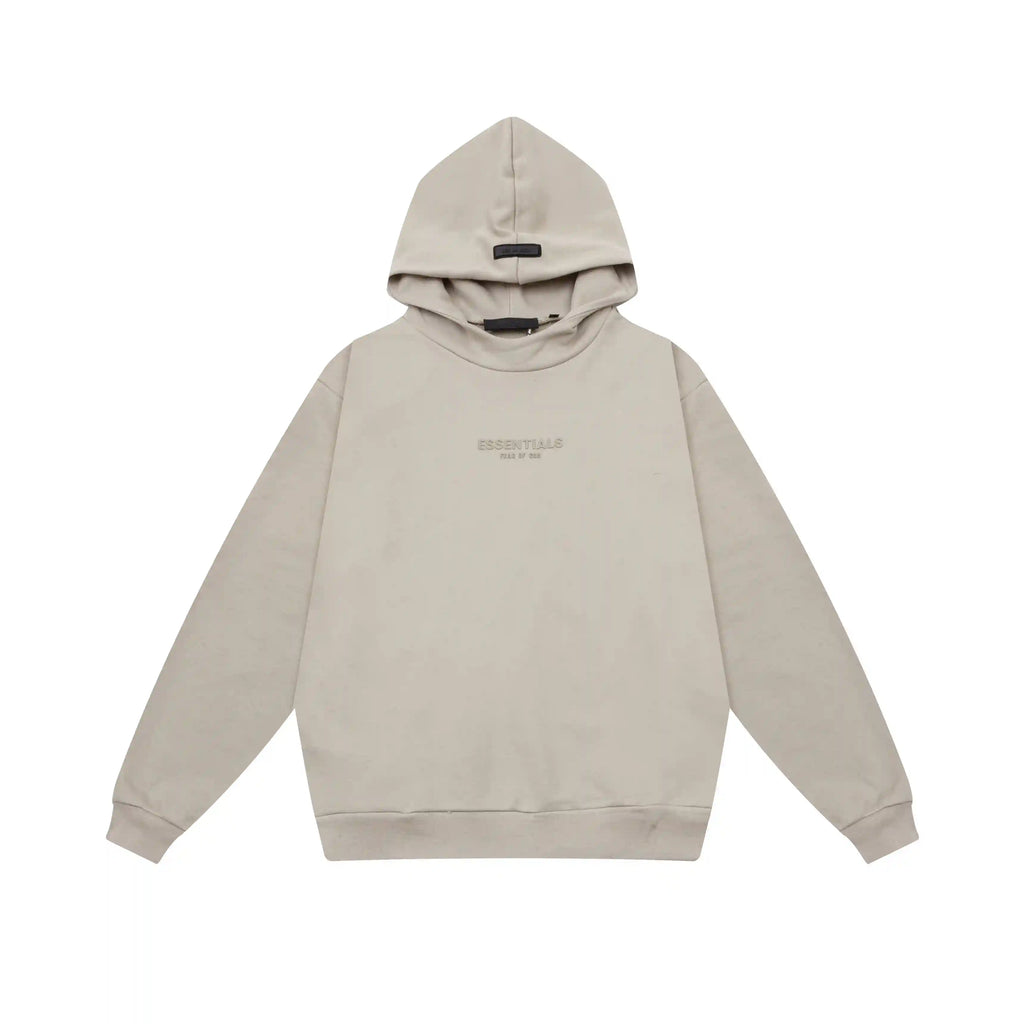 FOG Hooded ESSENTIALS Clothing Pastel Grey Long Sleeve Tracksuit 3