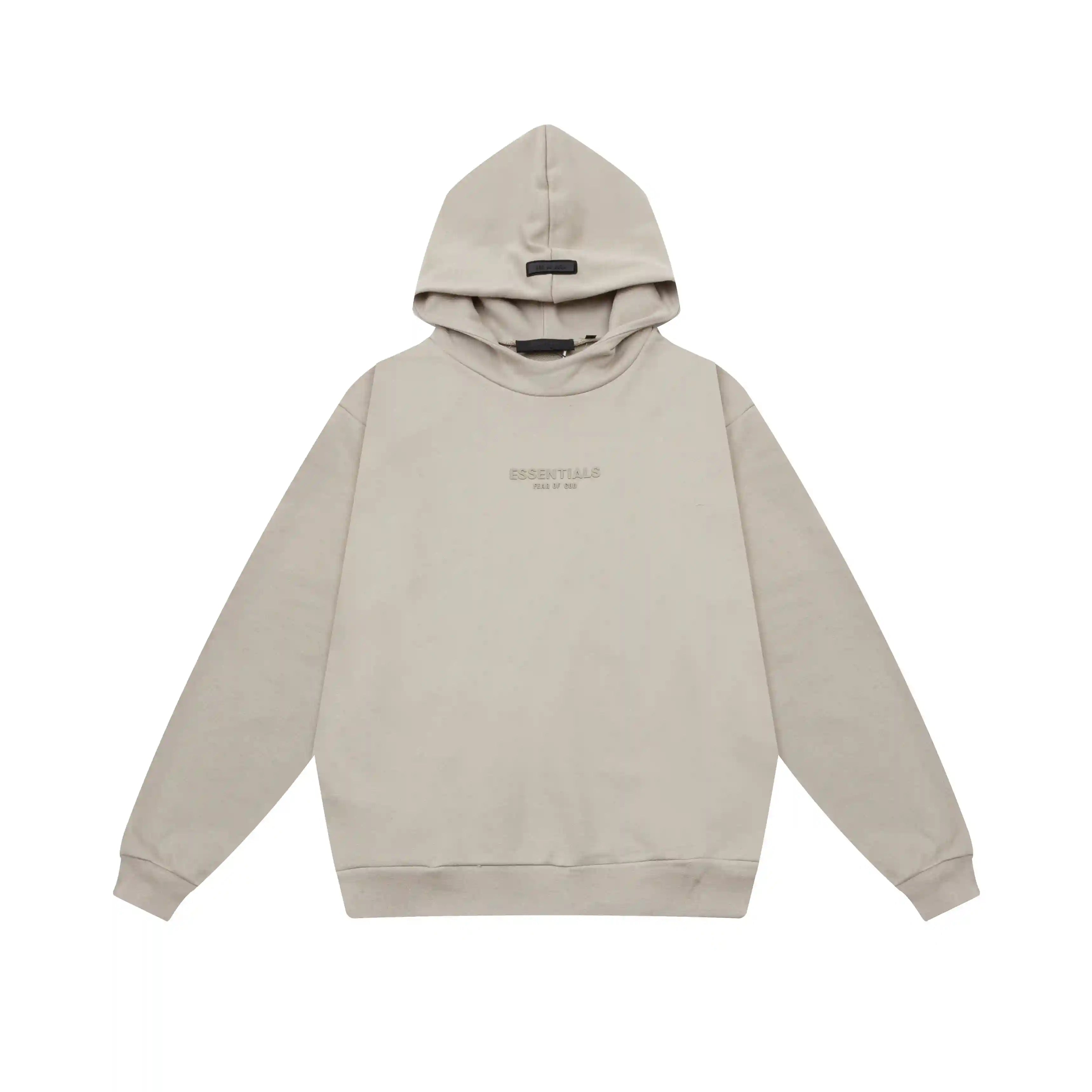 FOG Hooded ESSENTIALS Clothing Pastel Grey Long Sleeve Tracksuit 3