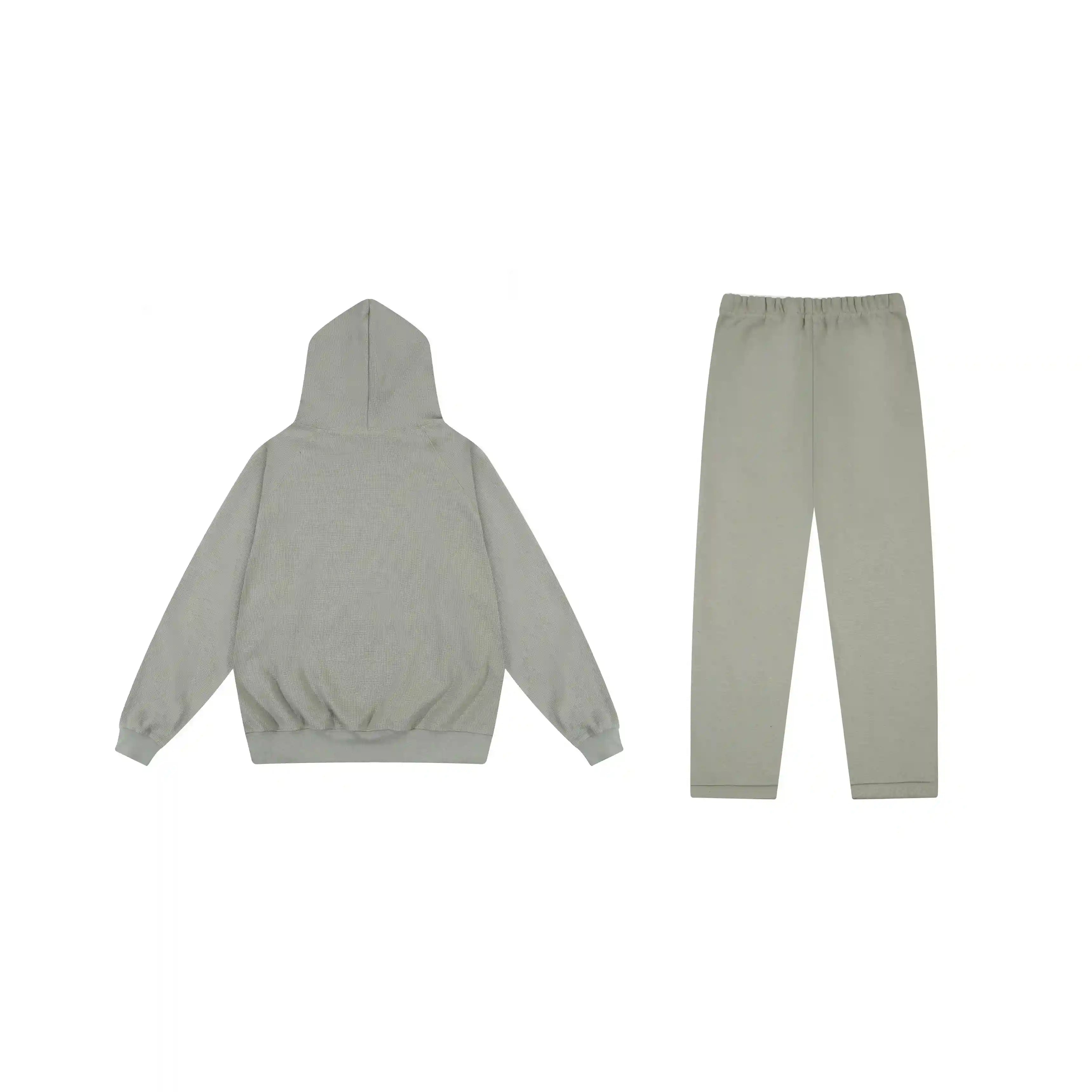 FOG Hooded Pure ESSENTIALS Clothing Heathered Grey Long Sleeve Tracksuit 2